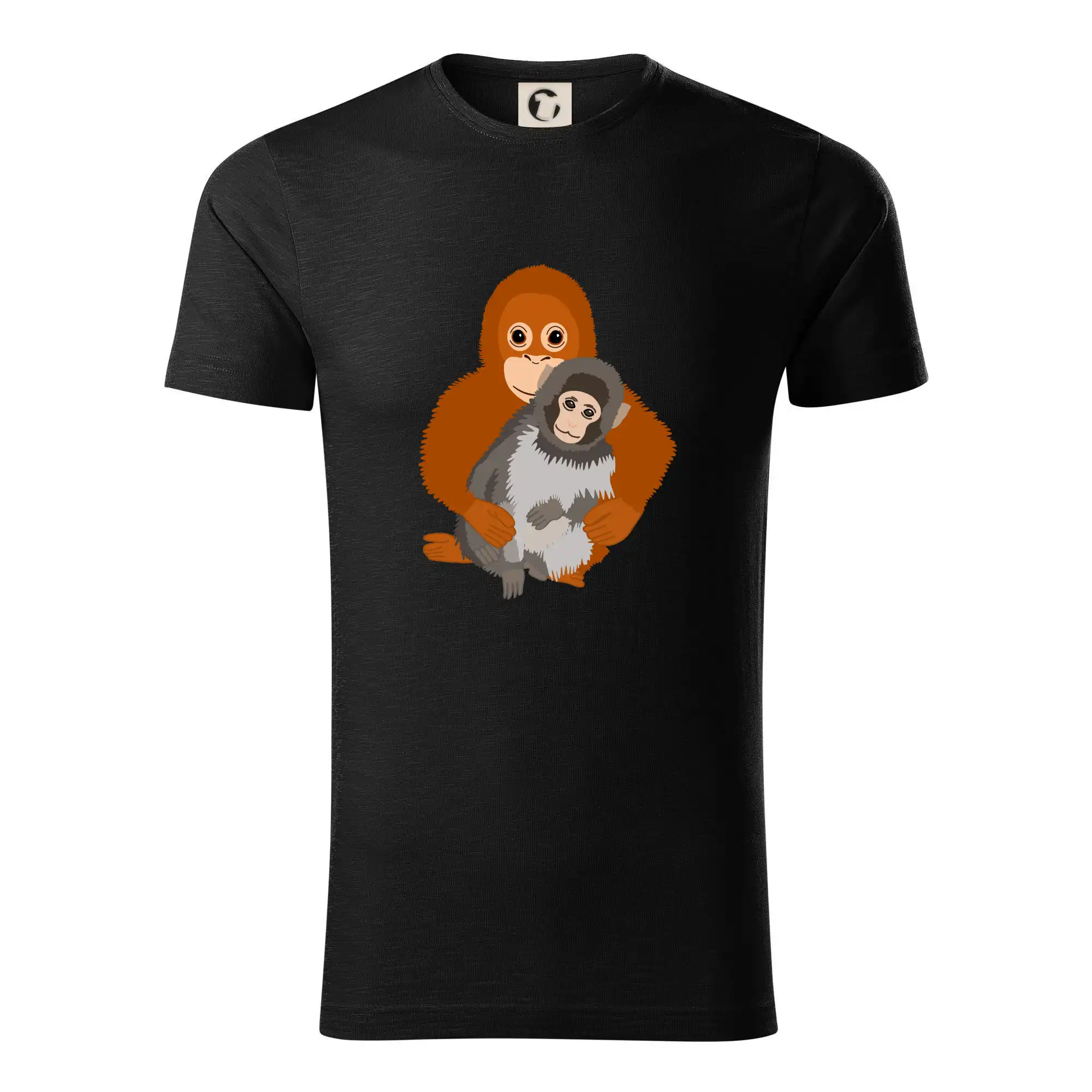 Tričká so zvieratami - Opica Punch makak (Moňas) - Tričko z organickej bavlny