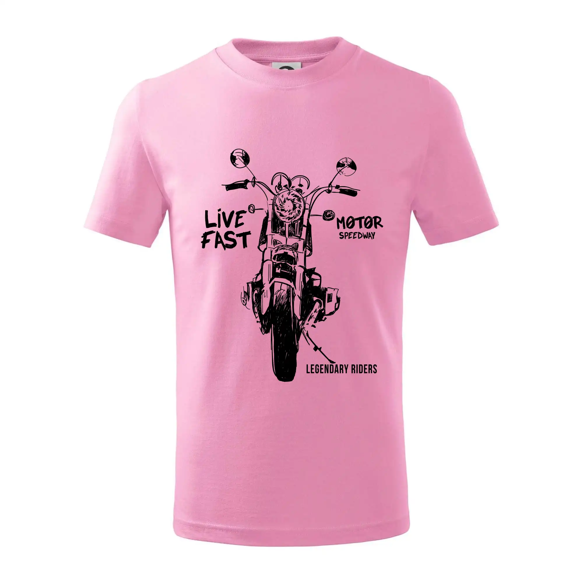 Motorka kresba live fast - Tričko detské bavlnené