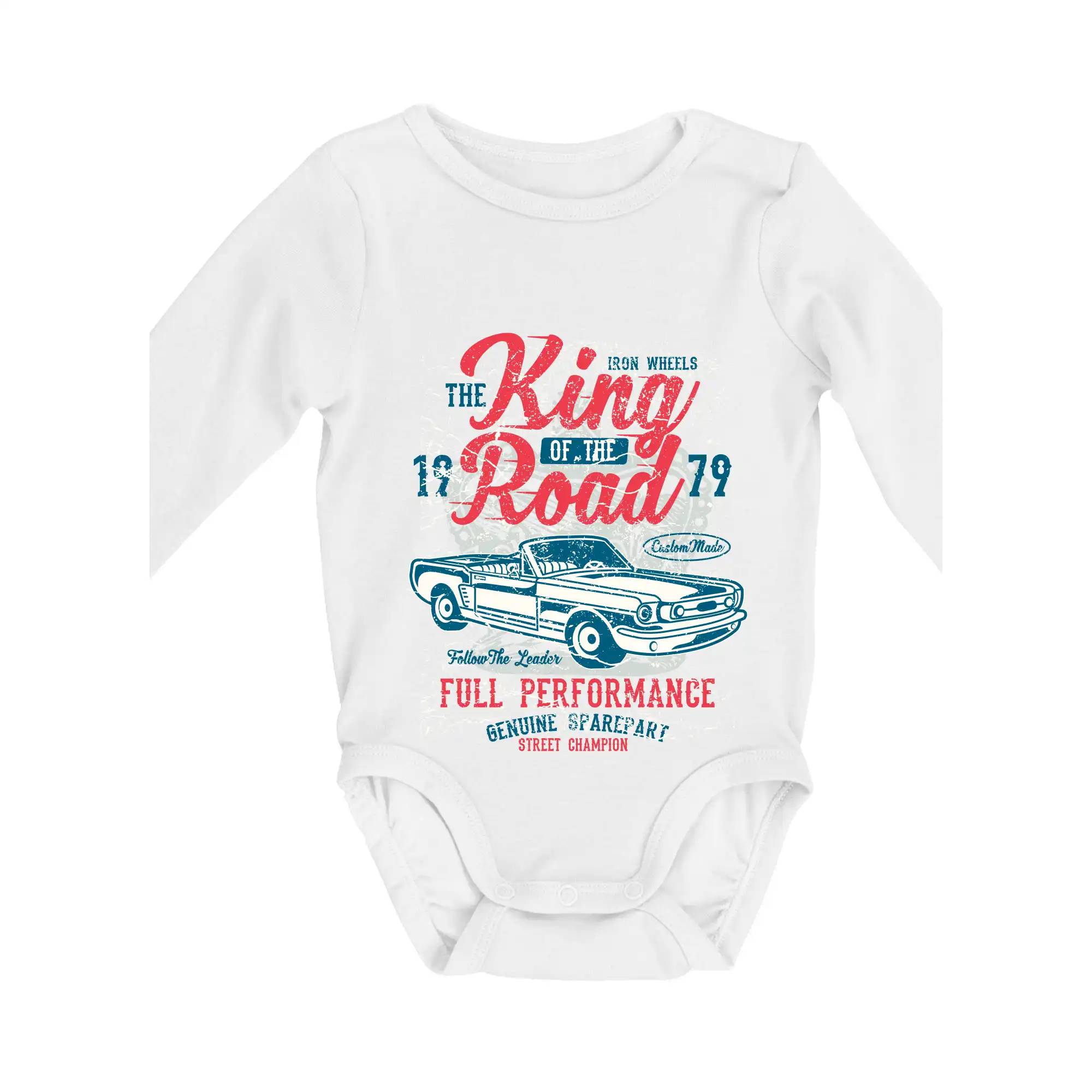 Auto tričká - King Of The Road - Body dojčenské s dlhým rukávom