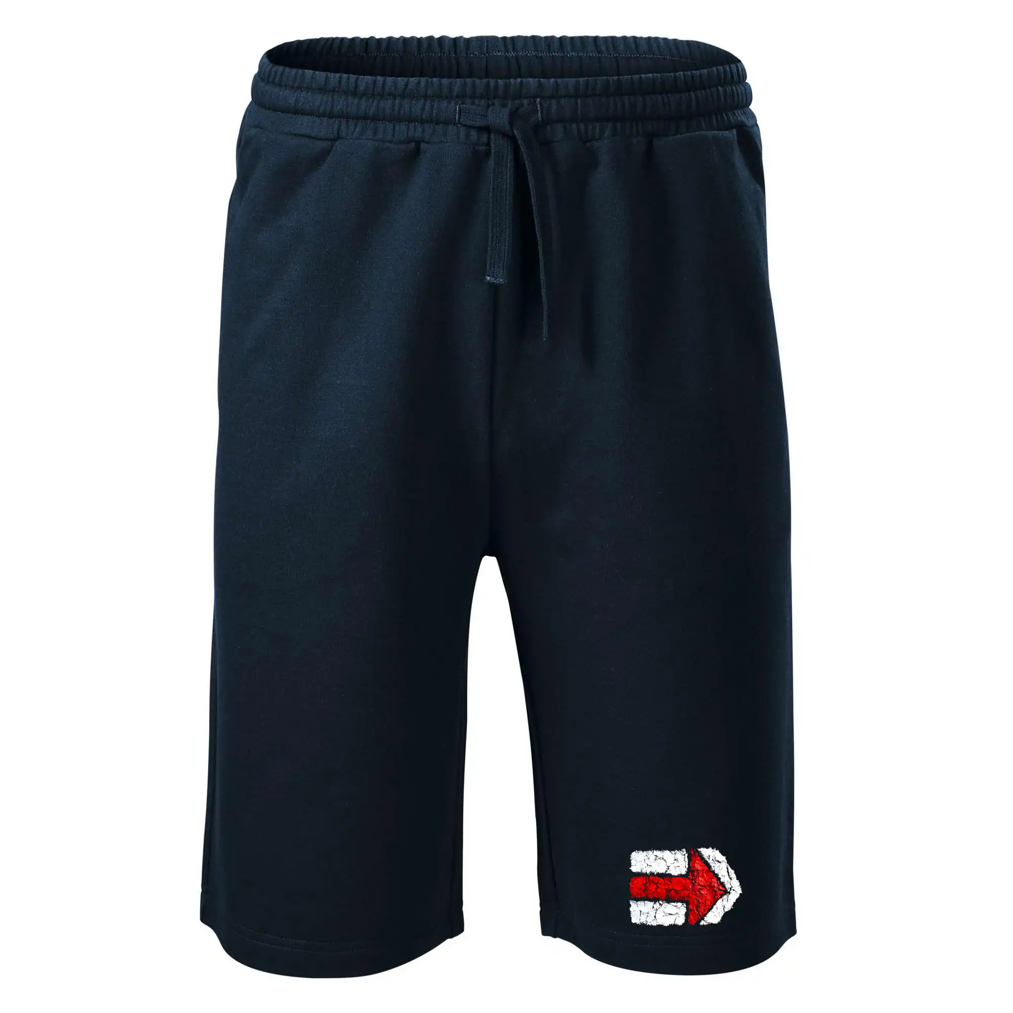 Trička na kempovanie - Párová turistická značka červená - Šortky pánske bavlnené