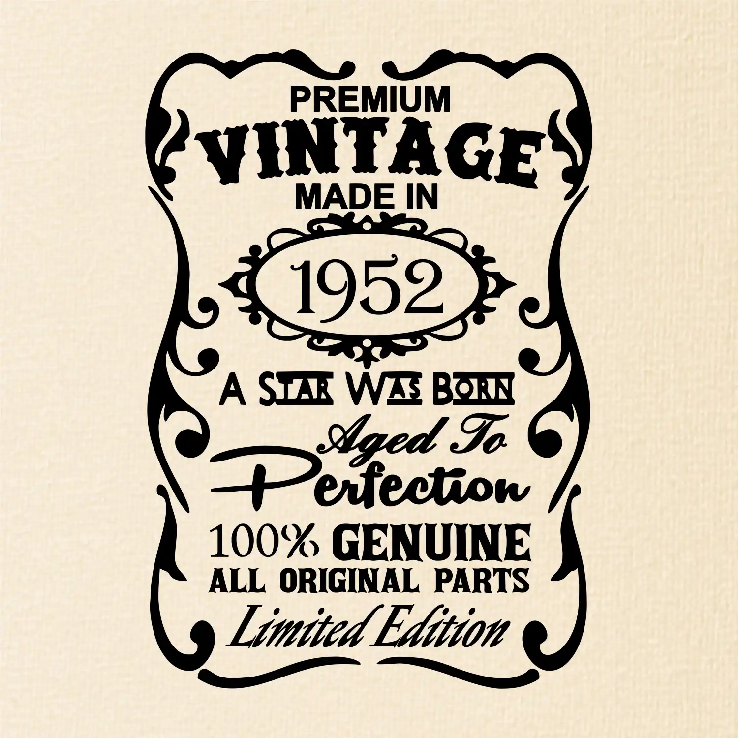 Vintage Etiketa - 1952