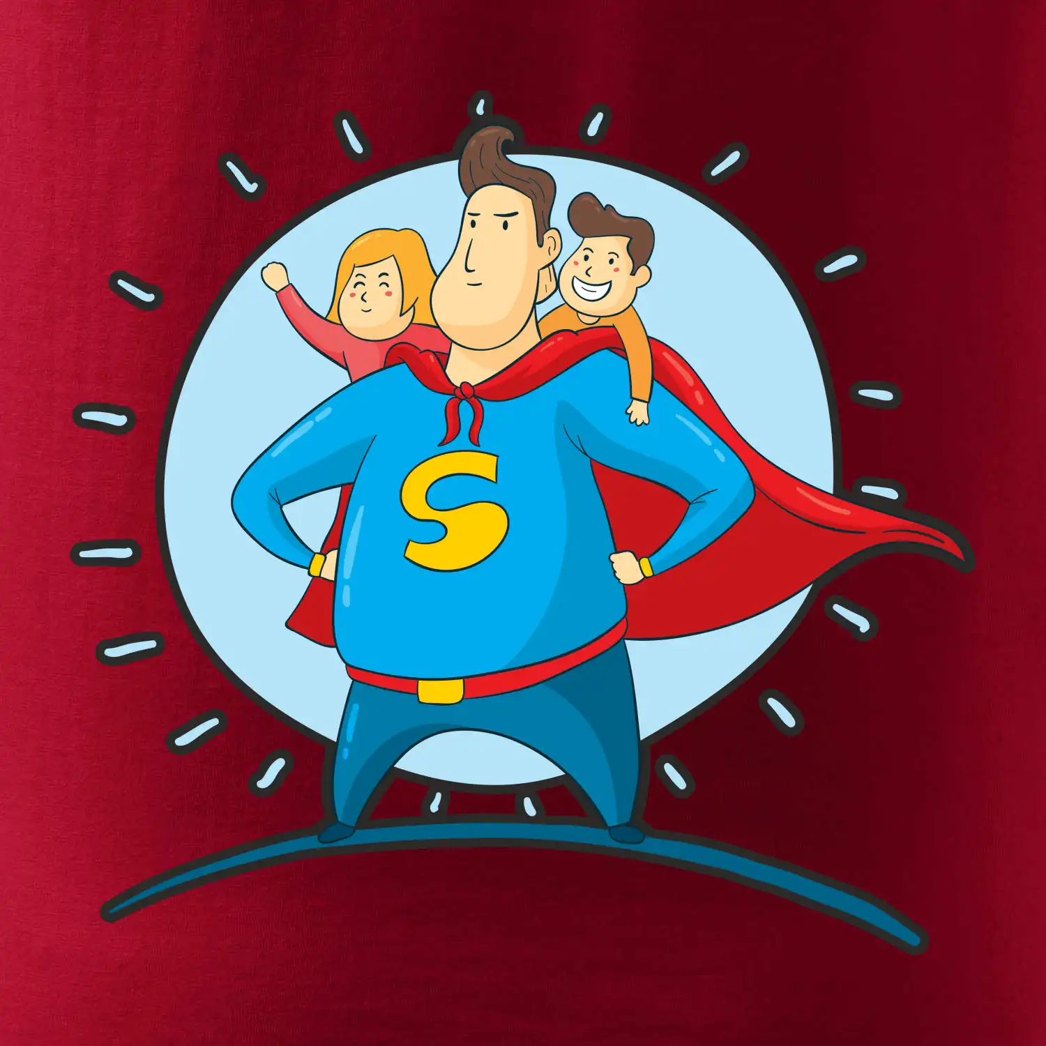 Táta superman - holka a kluk
