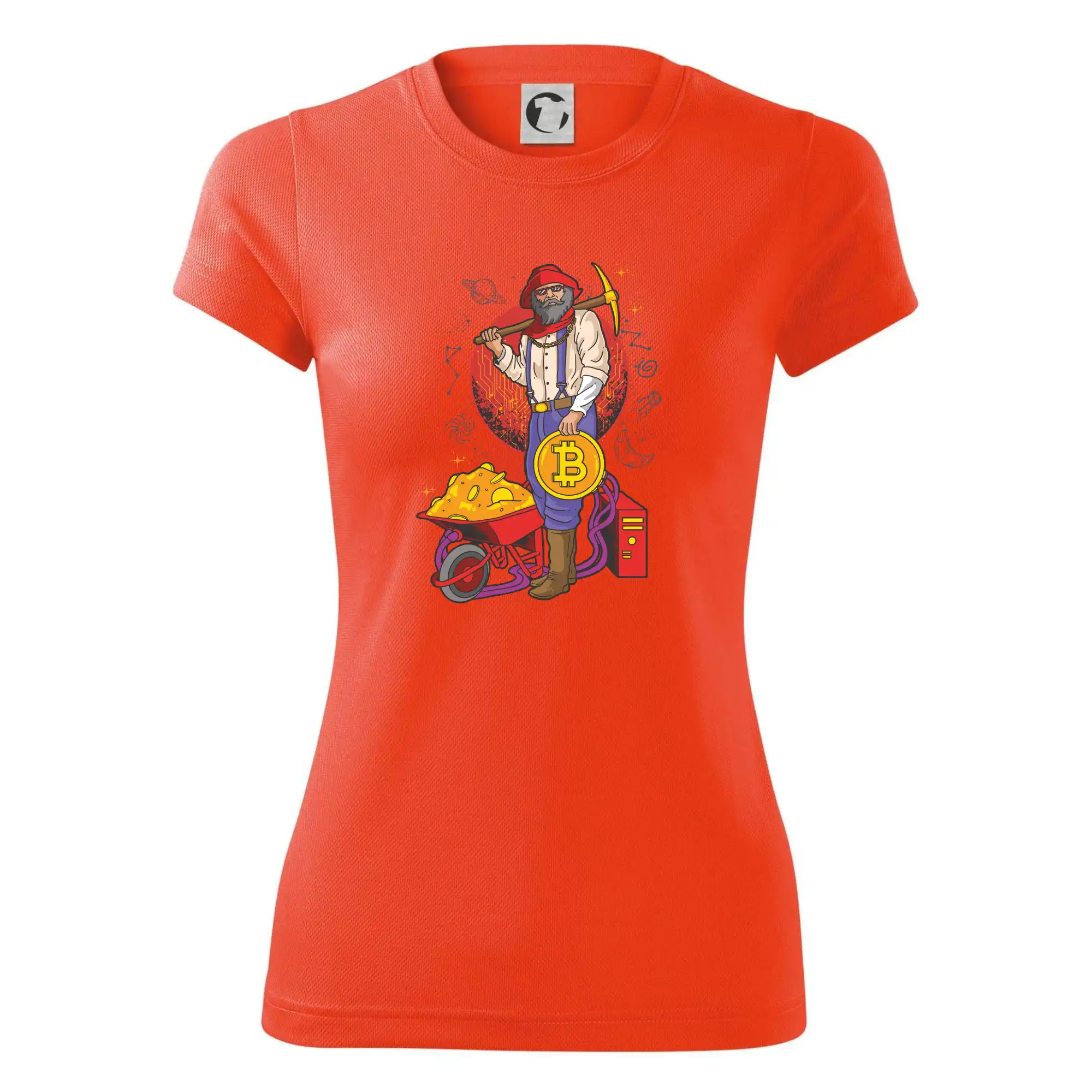 Horník těží bitcoiny