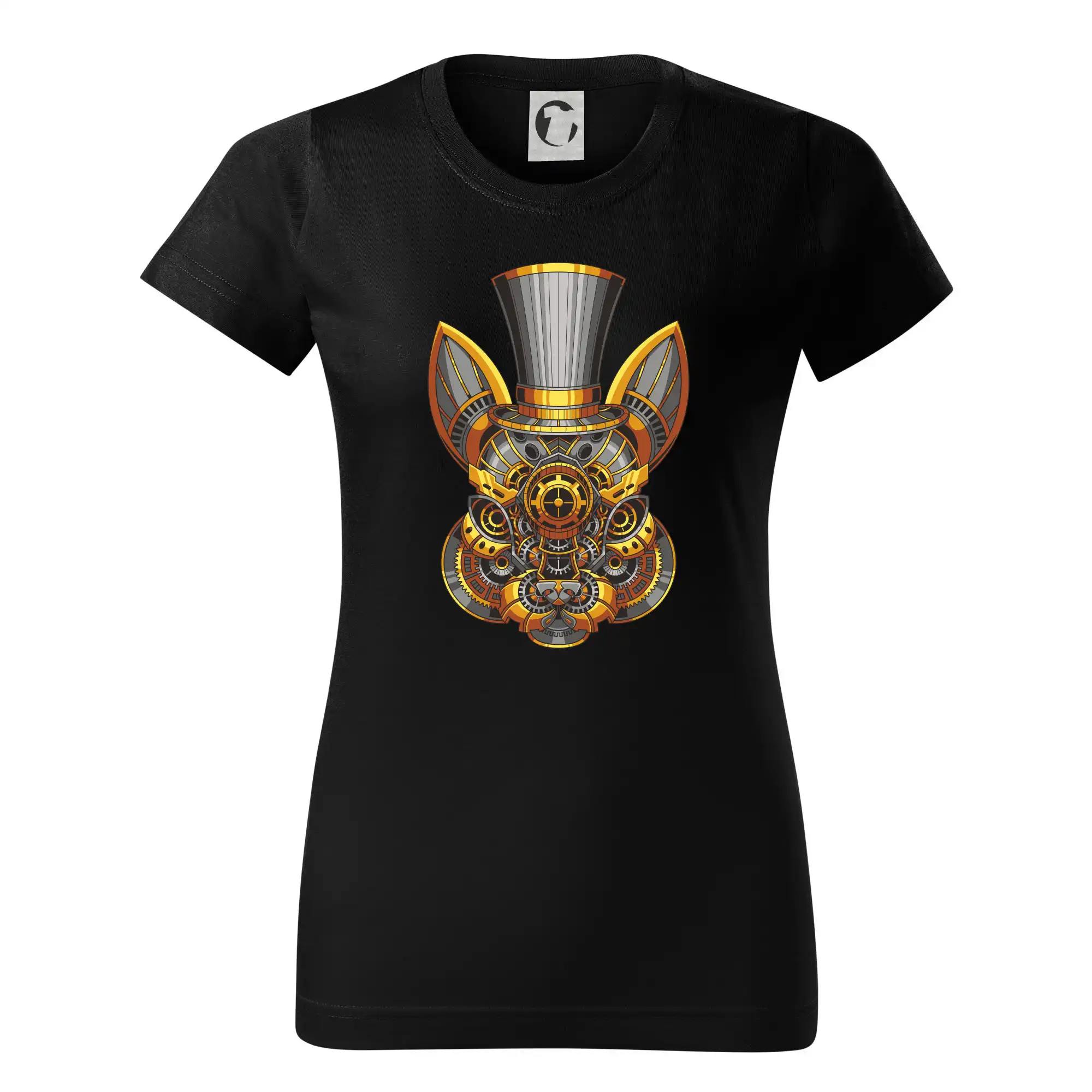 Tričká s potlačou steampunk - Steampunk králik - Dámske tričko basic - ľahko voľnejšie a dlhšie