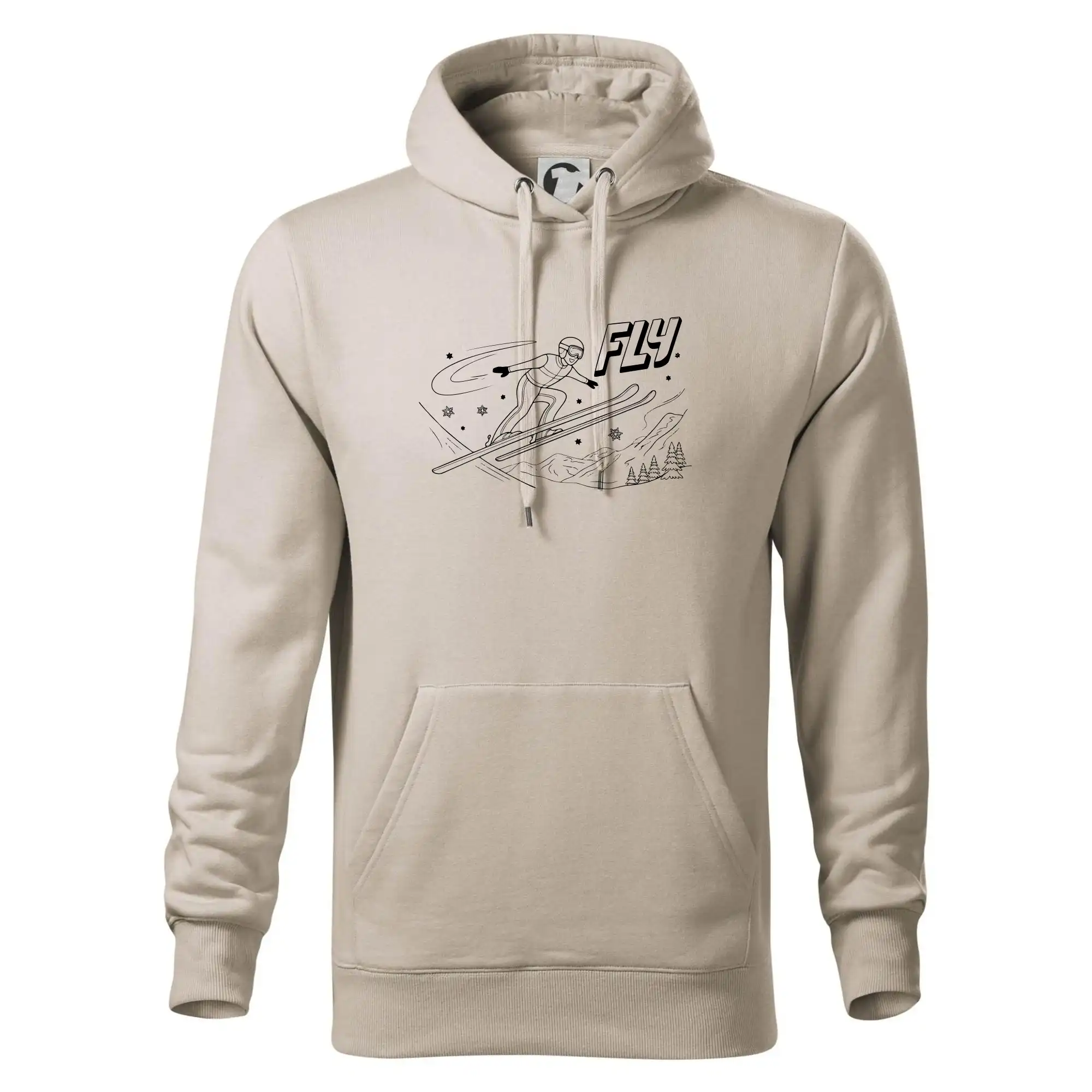 Skokan na lyžích černý obrázek FLY