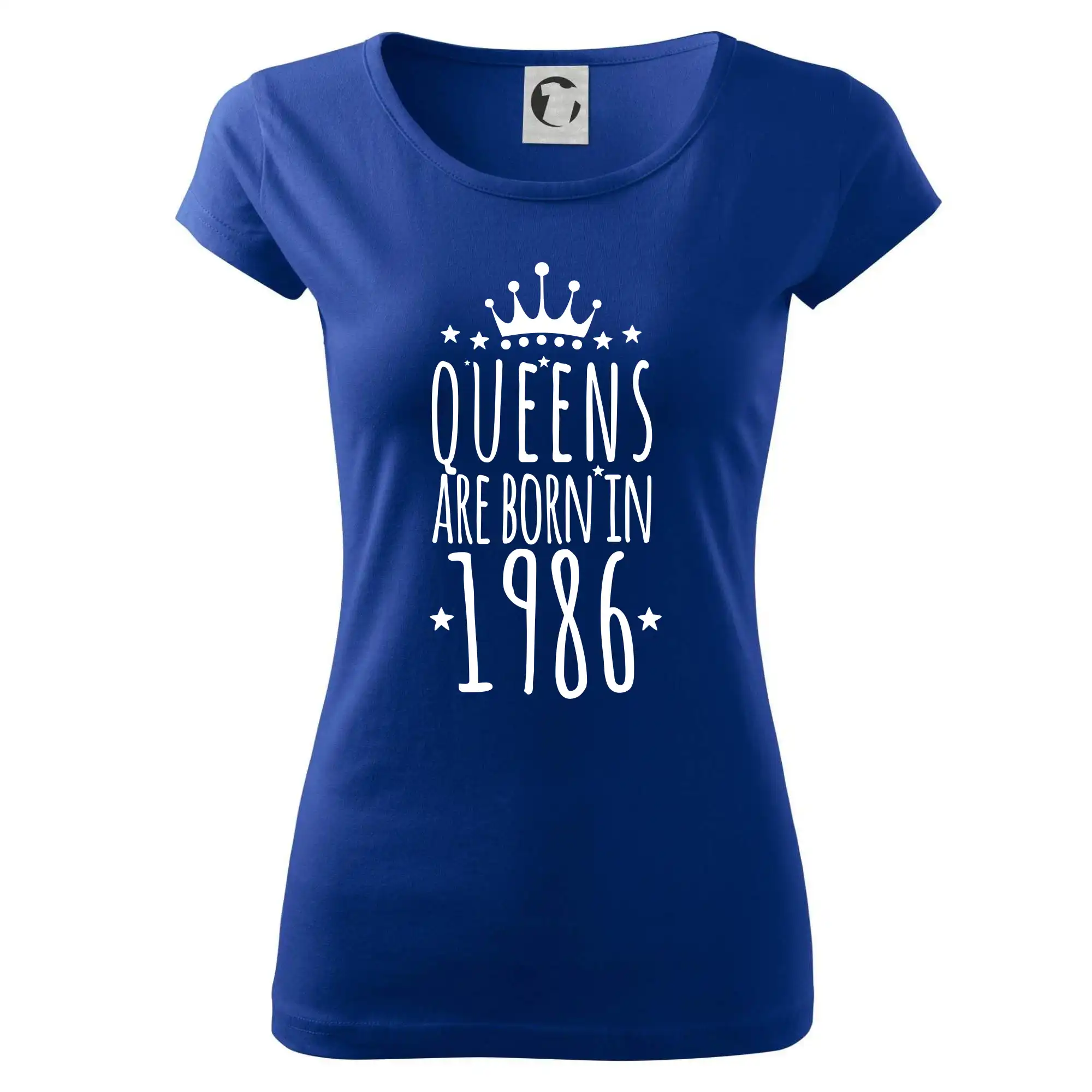 Trička s ročníkom 1986 - Queens are born in 1986 - Dámske tričko Pure