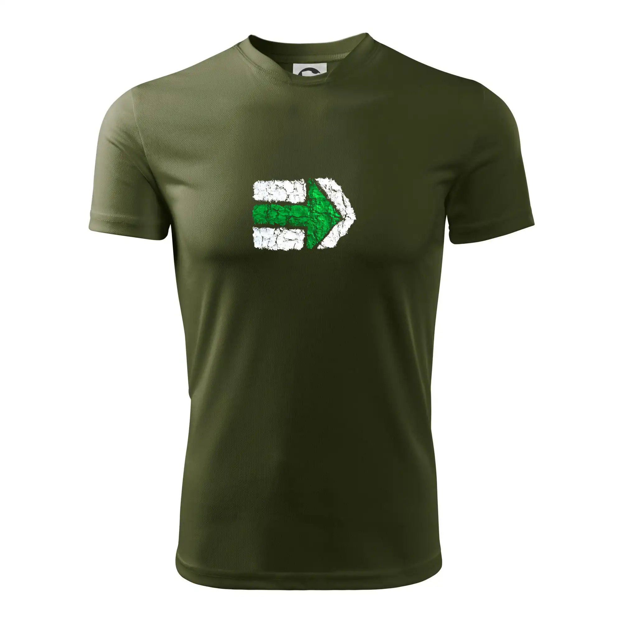 Trička na kempovanie - Párová turistická značka  zelená - Pánske tričko Fantasy športové