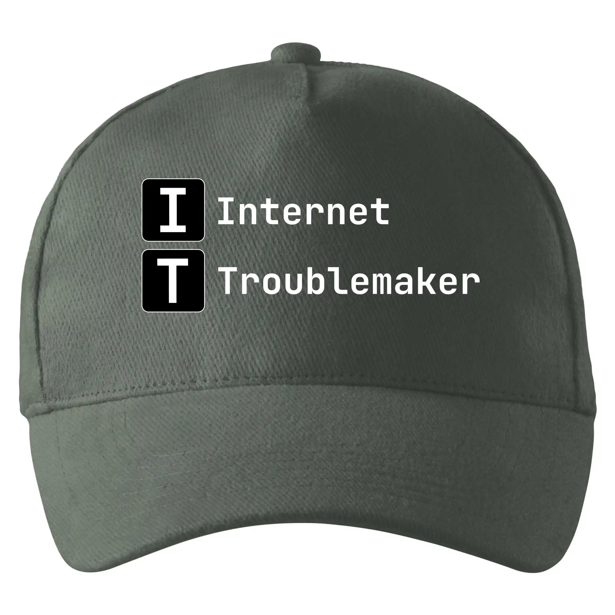 Tričká pre ajťákov - IT Nápis Internet Troublemaker - Šiltovka so zahnutým šiltom a mosaznou sponou