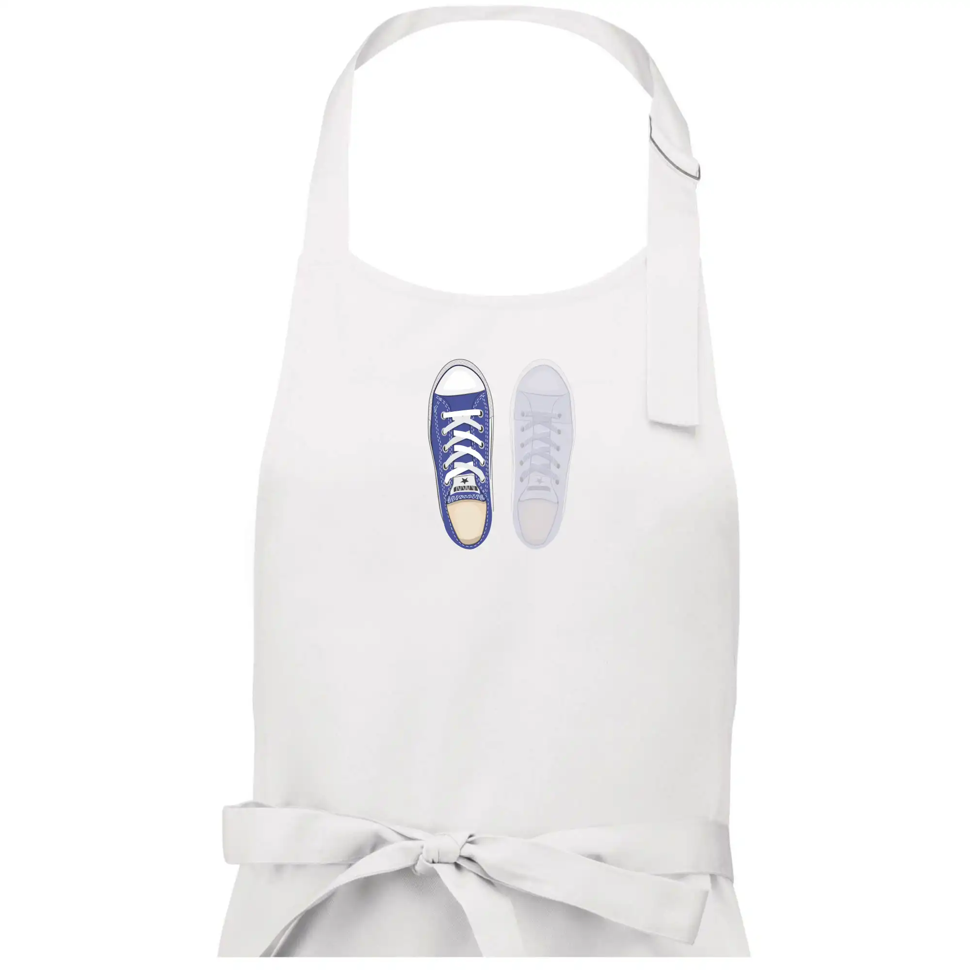 Tričká pre zamilovaných - Parové topánky - modré - Dámska zástera na varenie