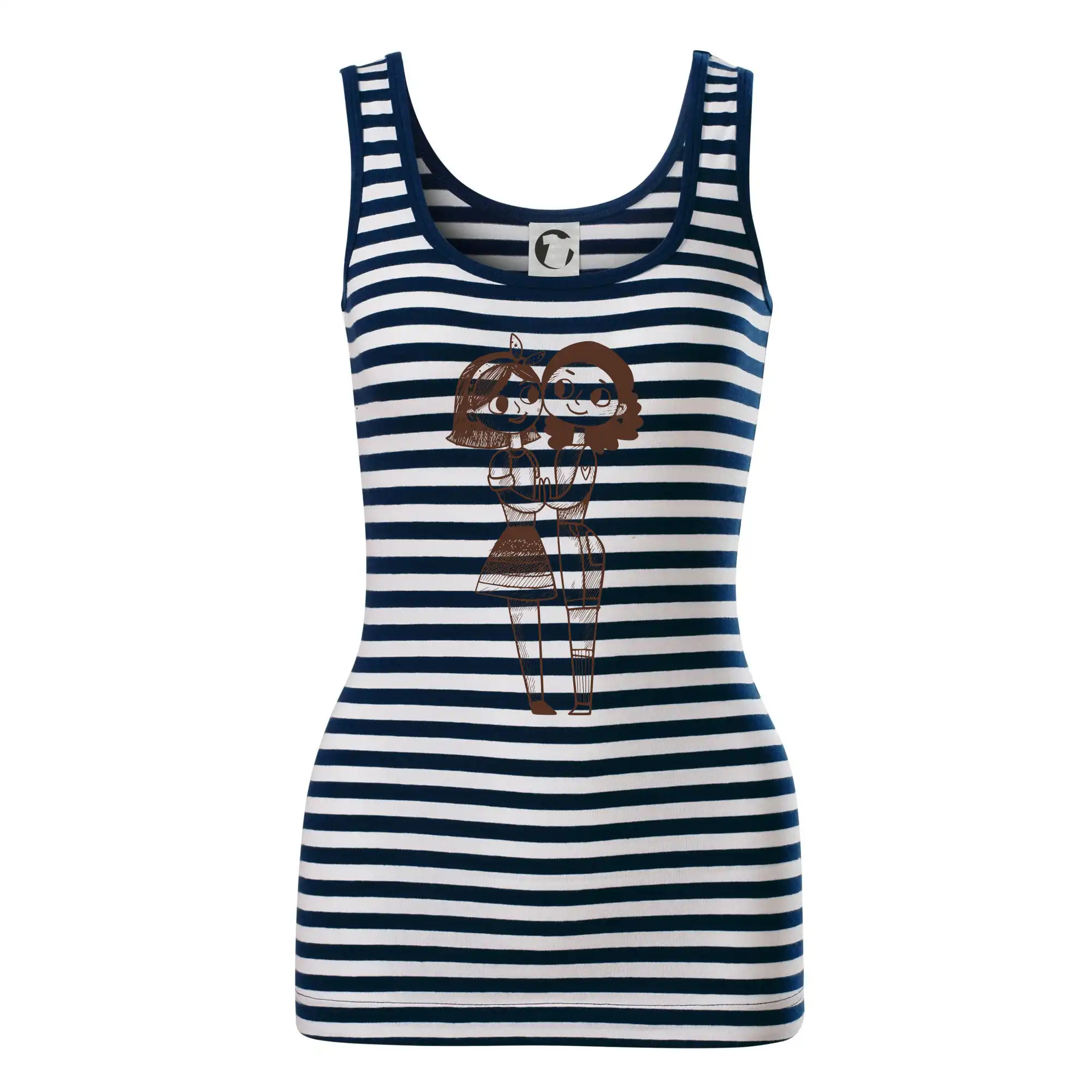 Tričká pre LGBT a Queer komunitu - Lesbický pár - Sailor tielko na vodu