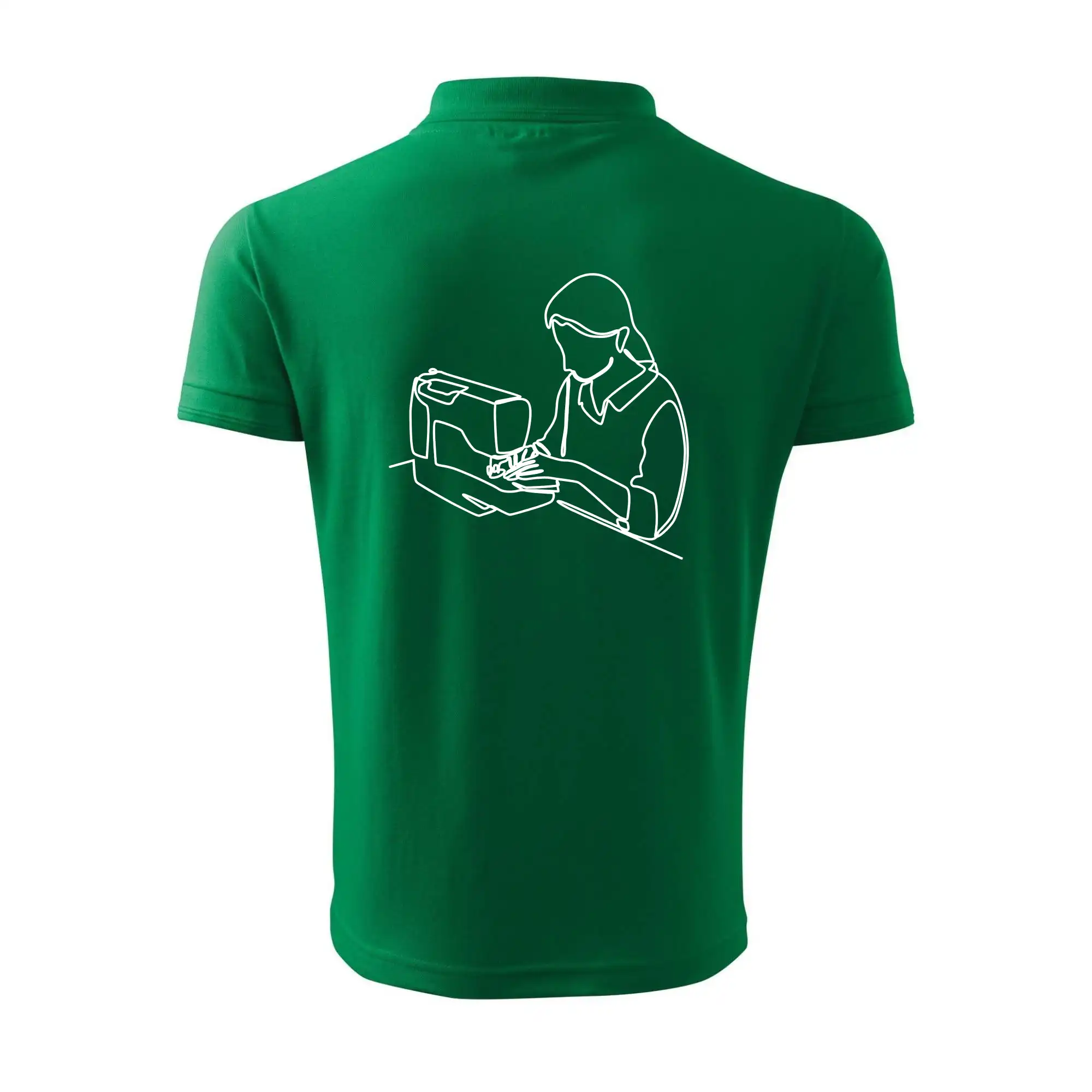 Švadlena a šicí stroj jedním tahem