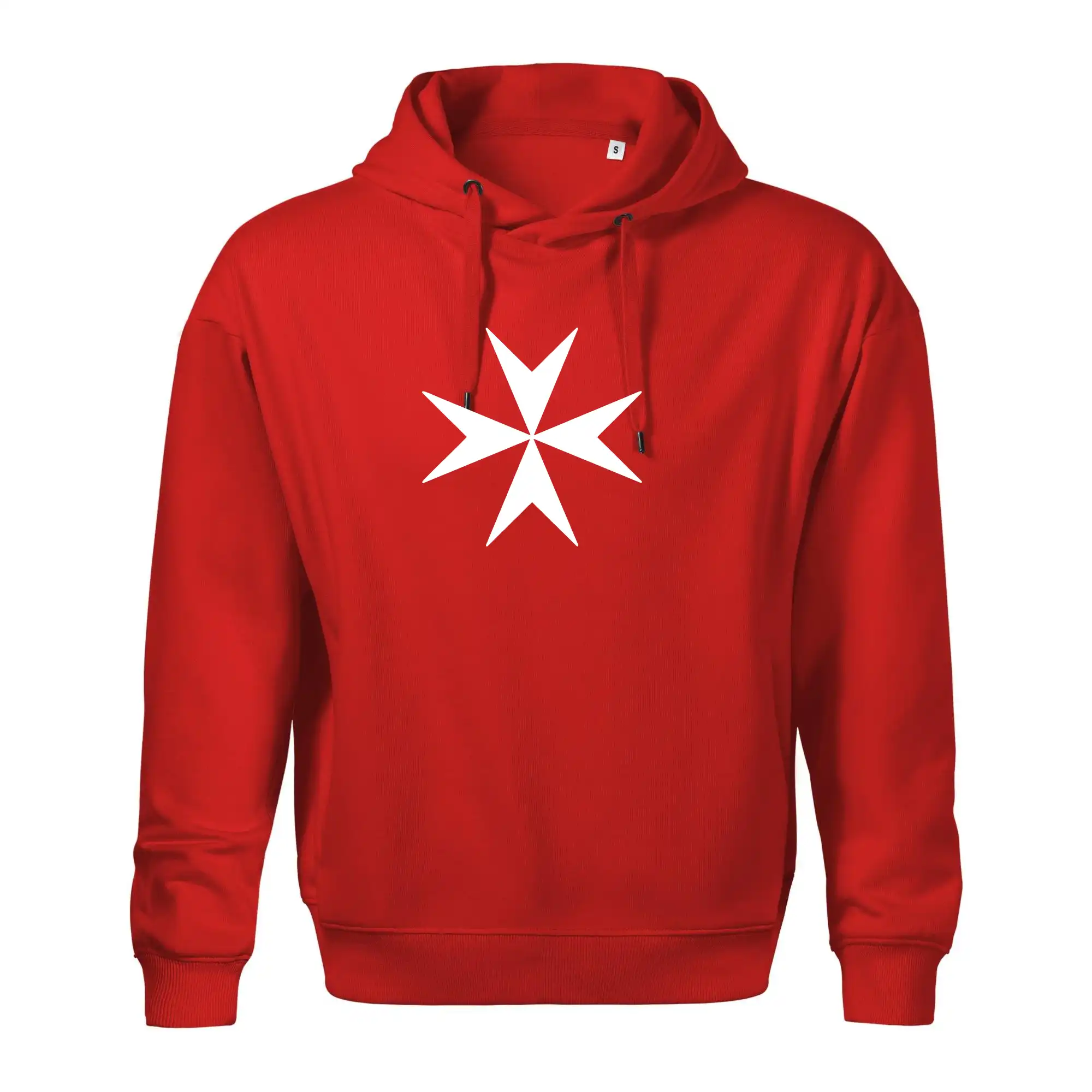 Motívy štátnych vlajok - Malta - námorná vlajka - Oversized mikina pánska Moon - kratšia + širšia