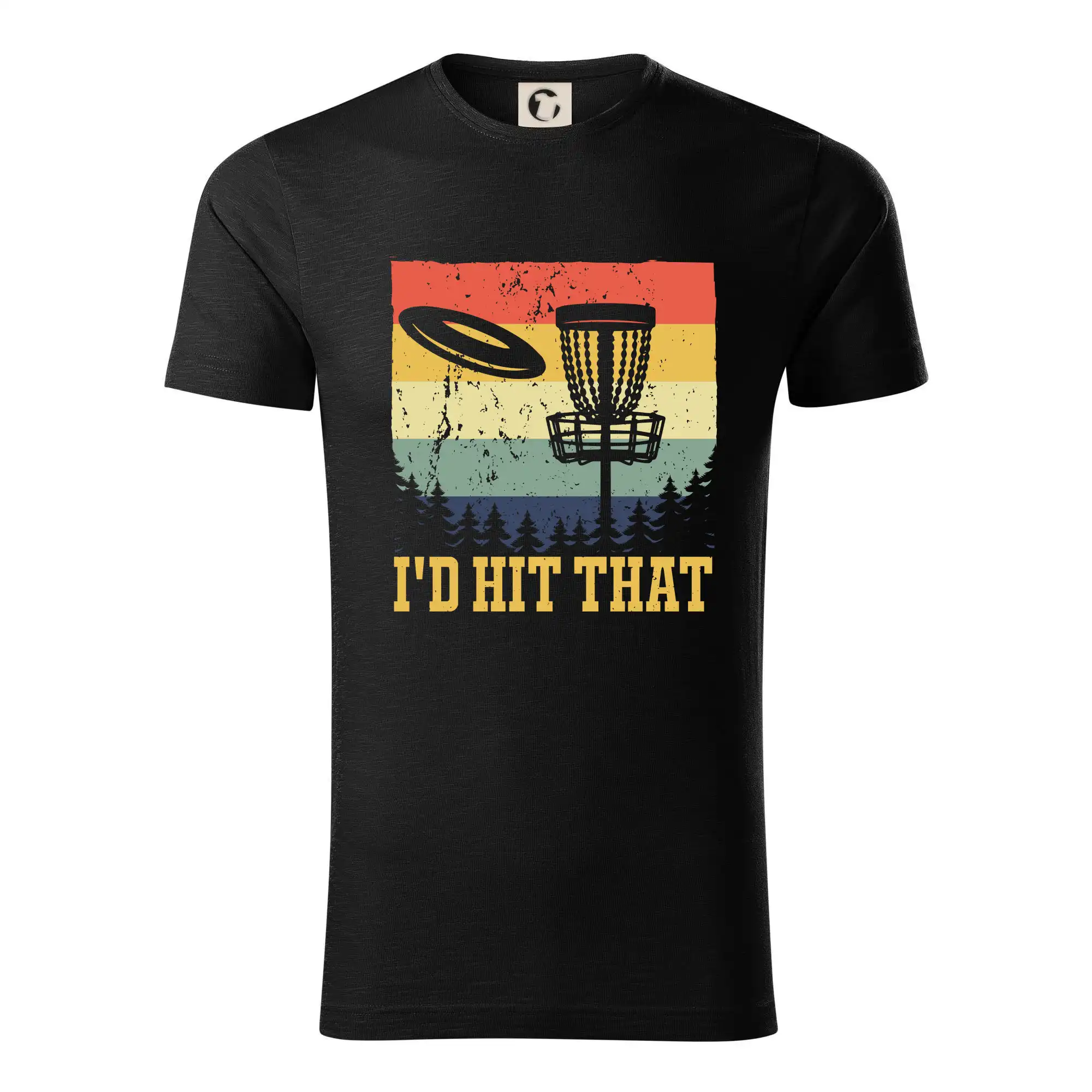 Disc golf player retro vintage