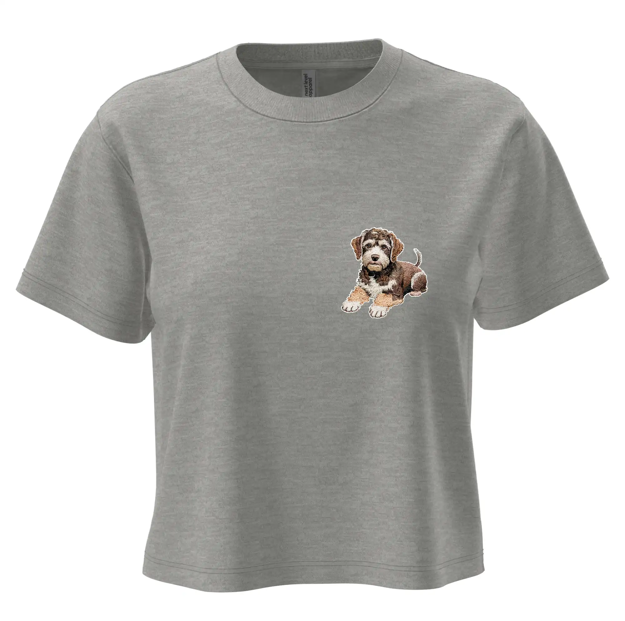 Lagotto romagnolo ležicí vyšívaný na prsu