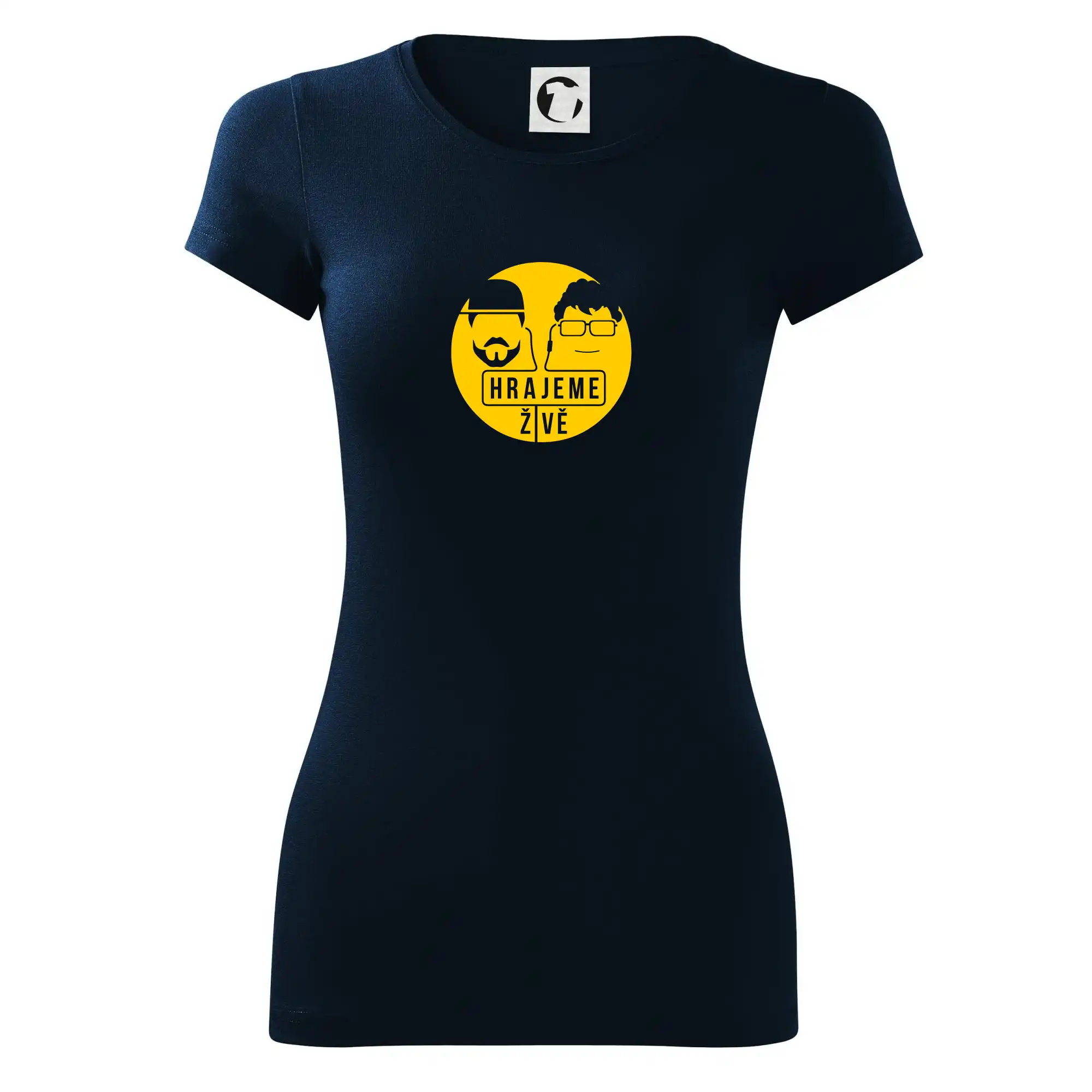 Tričká, mikiny a šiltovky pre Youtubery - Vortex hrajeme živě - Dámske tričko Glance - Priliehavejší strih