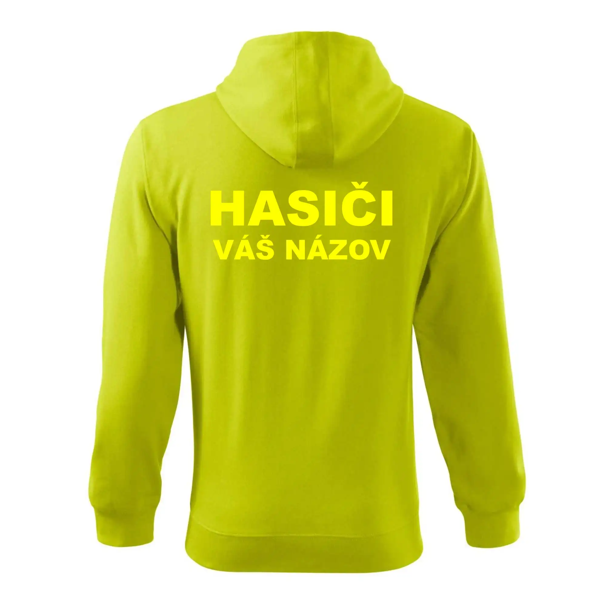 Hasiči - žltý nápis - váš názov zboru