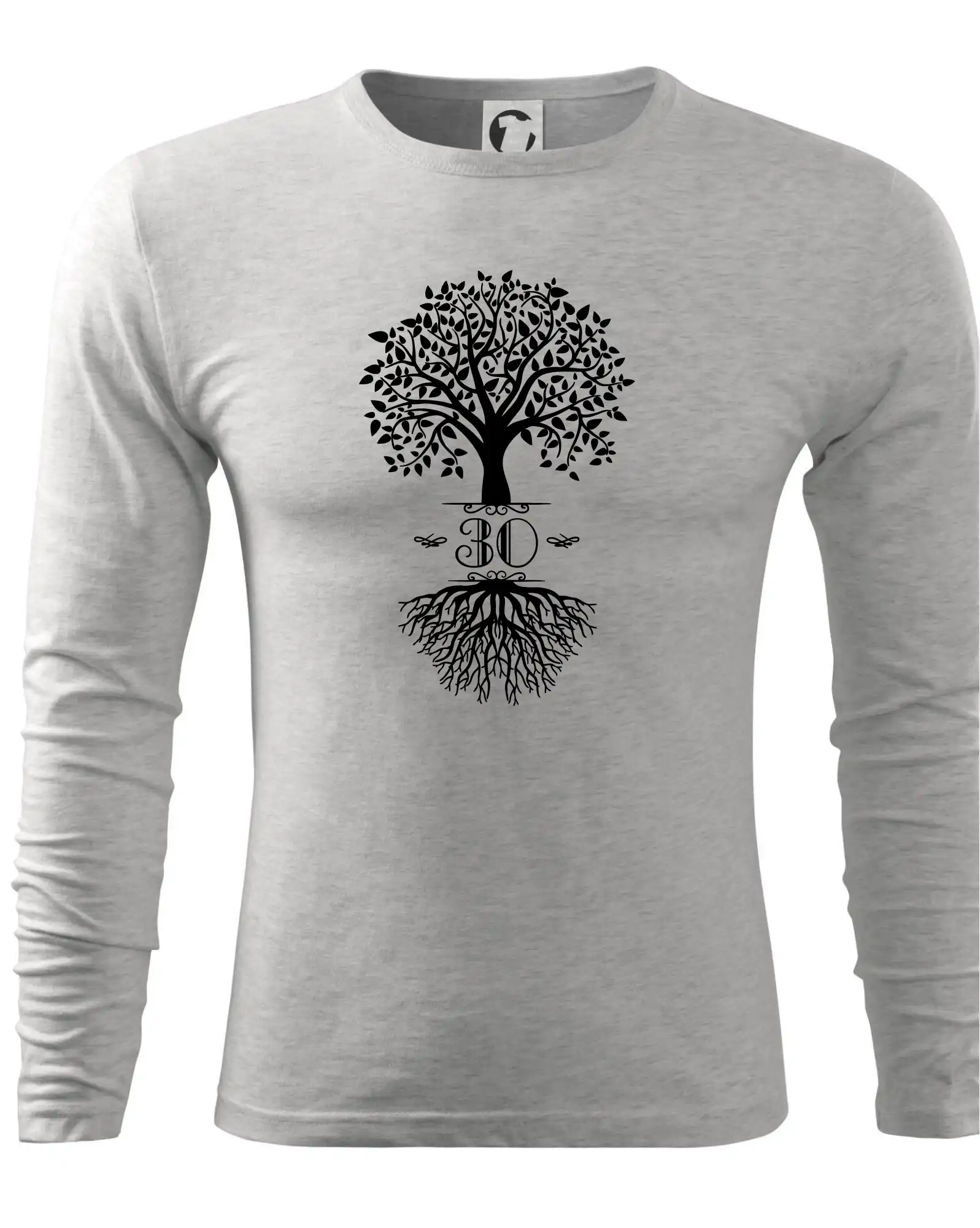 Tričko k tridsiatke - Narodeninový strom 30 - Tričko s dlhým rukávom FIT-T long sleeve