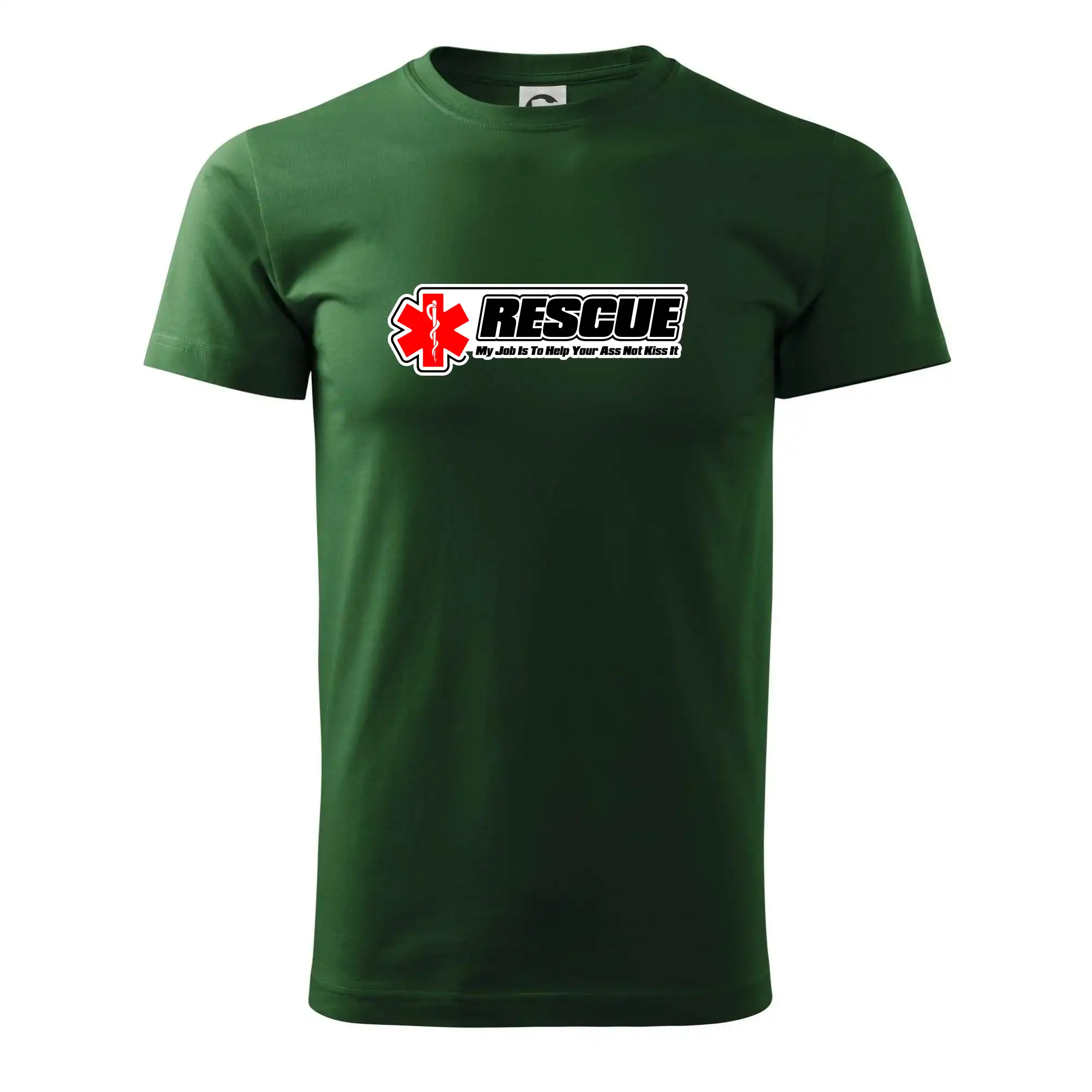 Tričká a mikiny pre záchranárov a lekárov - Kvalitné oblečenie pre zdravotníkov - Rescue My Job Is To Help Your Ass Not Kiss It - Tričko extra veľké  (5-8XL)