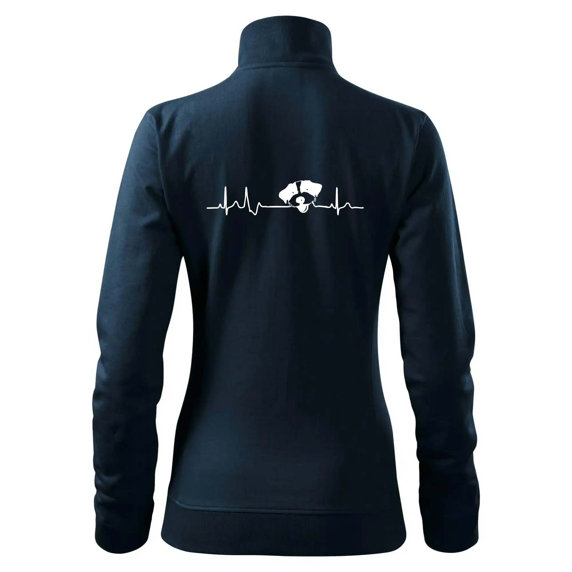 Jack Russell Teriér na tričku - Jack Russell Teriér hrubosrstý Ekg - Mikina dámska Viva bez kapucne