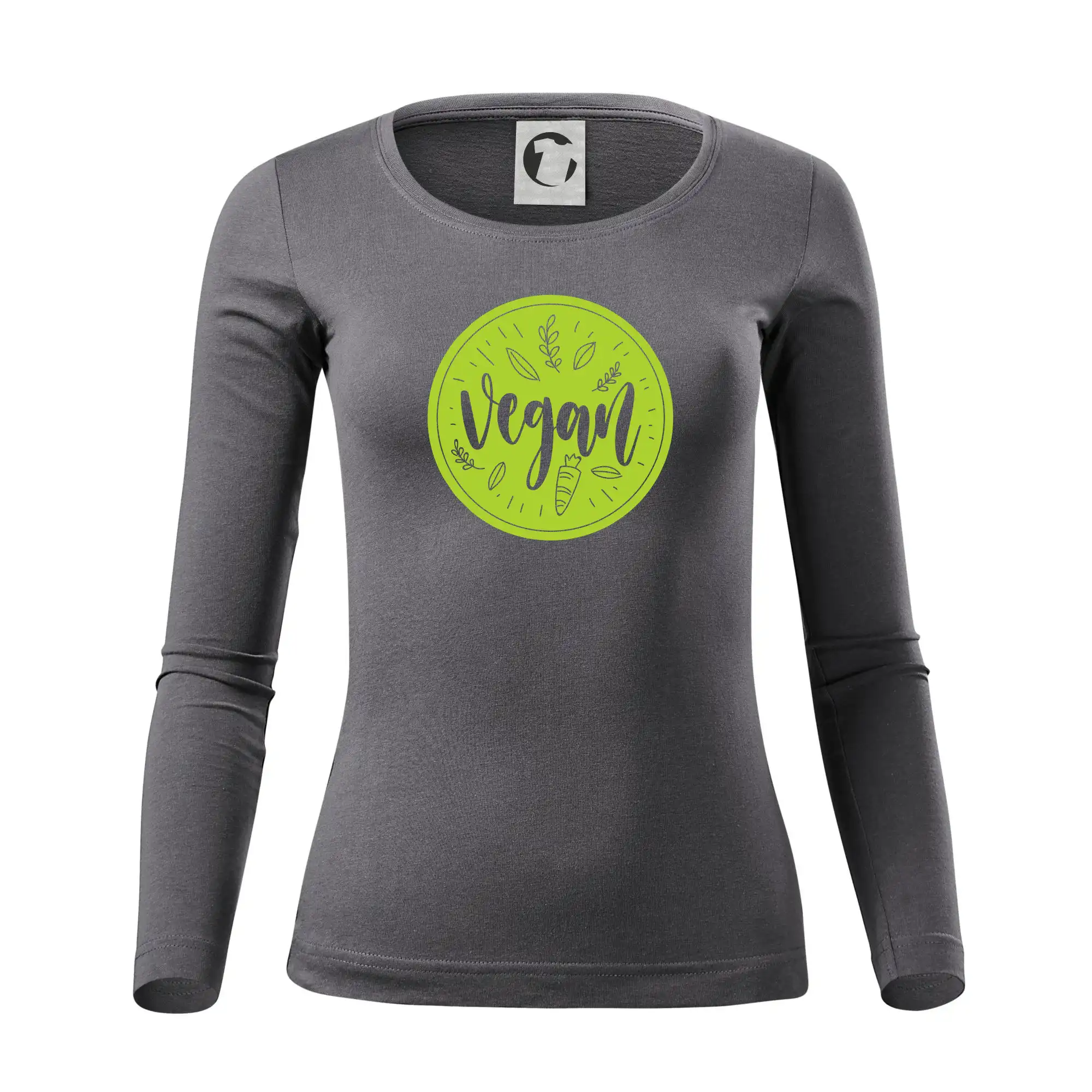 Životný štýl - Vegan zelenina v kruhu - Dámske tričko FIT-T LS - zužené
