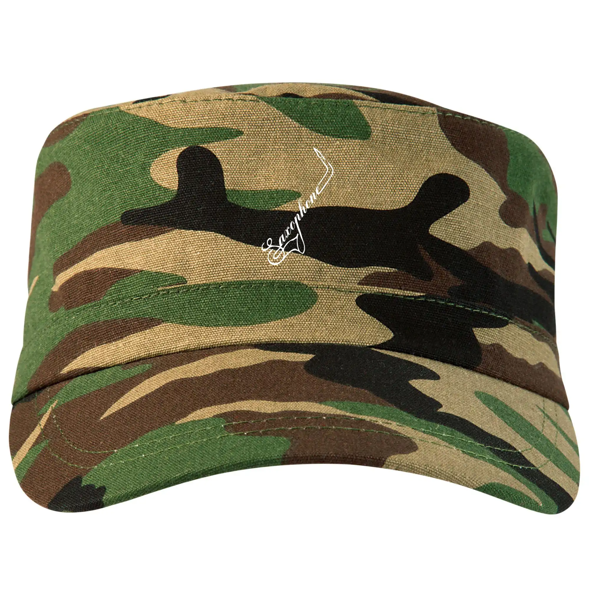 Hudobné tričká - Saxophone nápis - Šiltovka CAMO