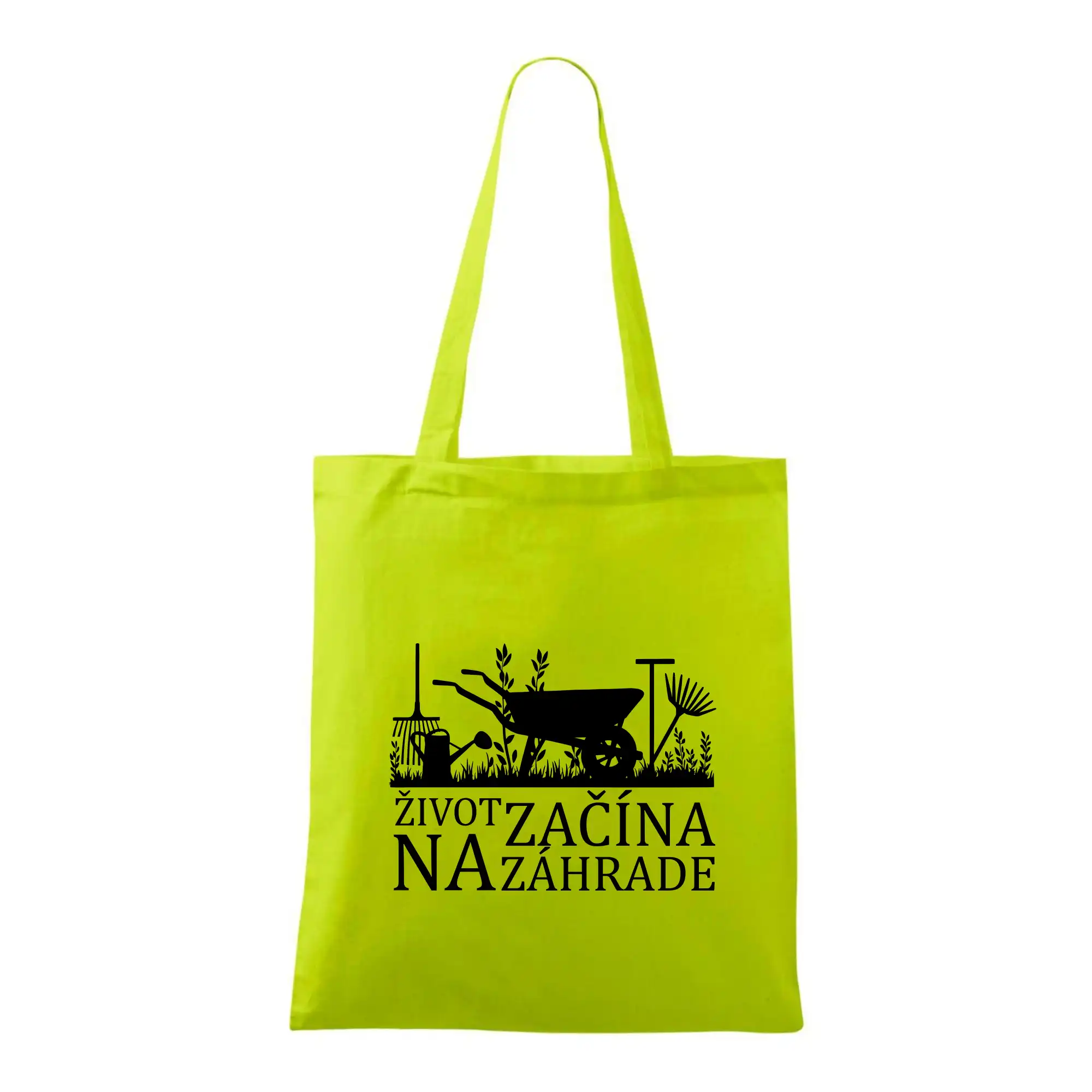 Tričká na chalupu - Život začína na záhrade - Taška bavlnená