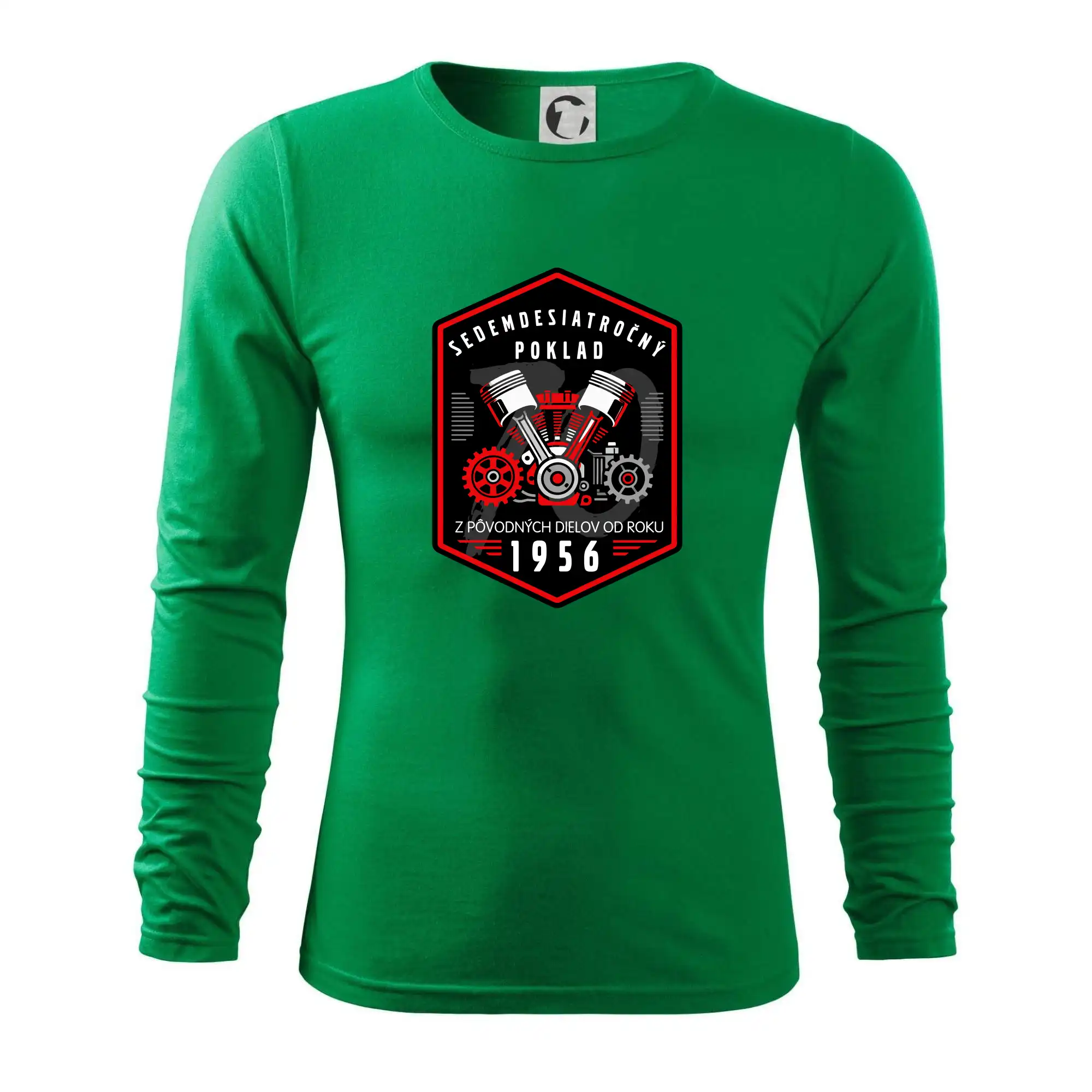 Trička s ročníkom 1956 - Sedemdesiatročný poklad z pôvodných dielov od roku 1956 - Tričko s dlhým rukávom FIT-T long sleeve