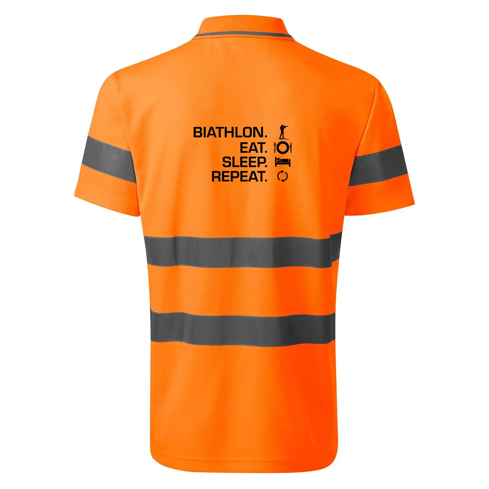 Lyže a Snowboard - Biathlon Eat Sleep Repeat - HV Runway 2V9 - Reflexné polokošeľa