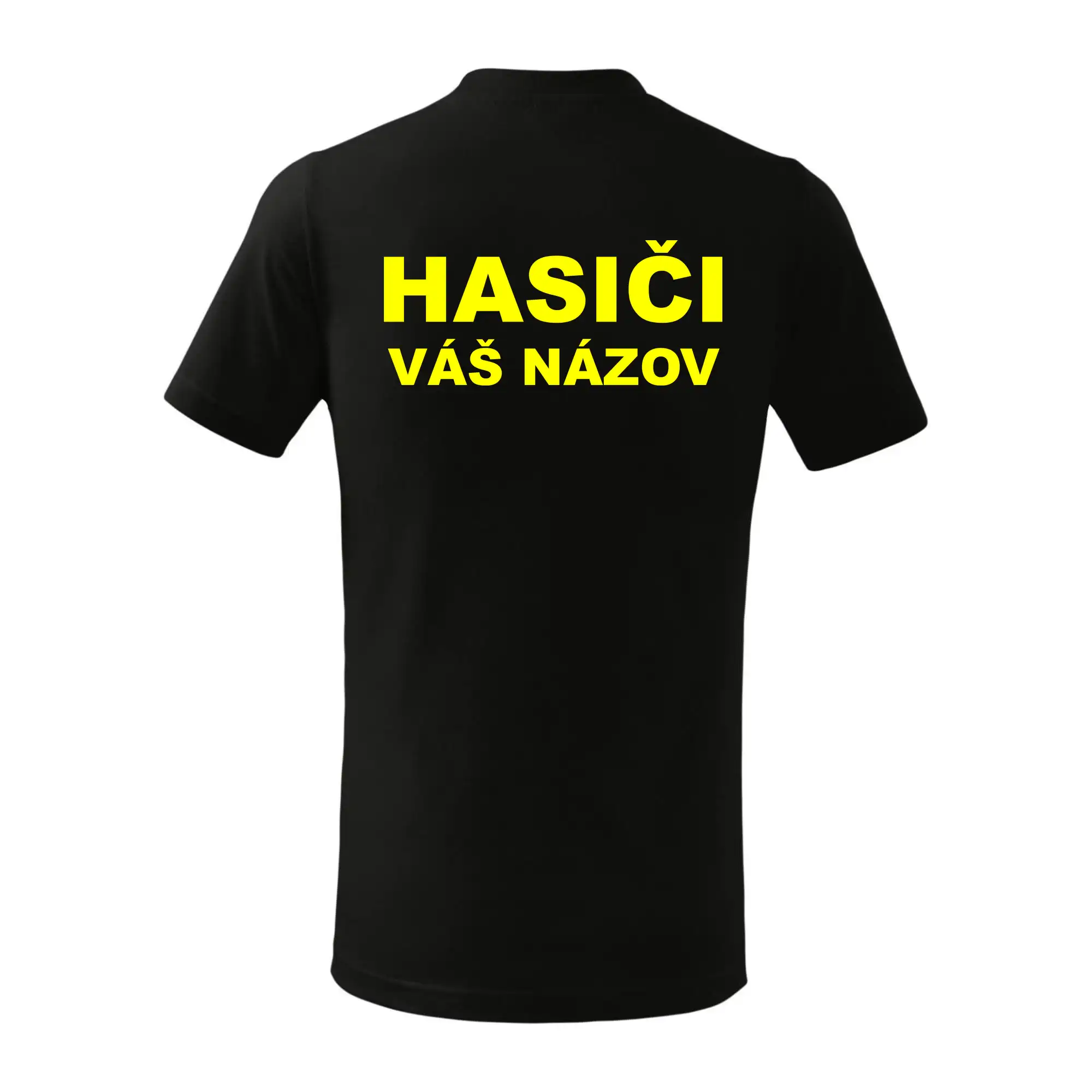 Hasiči - žltý nápis - váš názov zboru