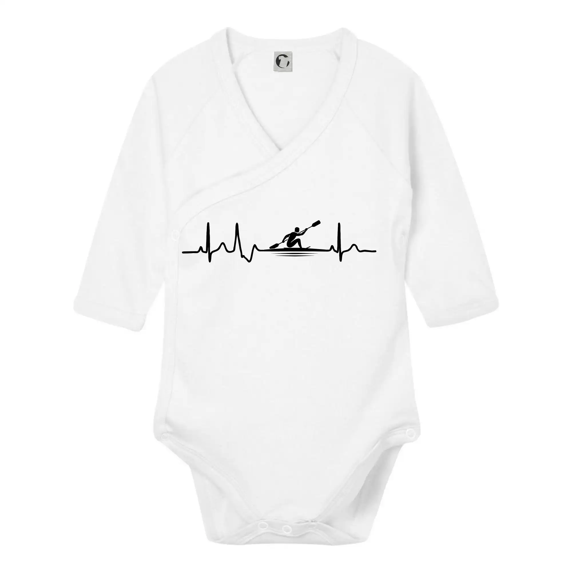 Vodácke tričká - EKG pádlovania - Body zavinovacie s dlhým rukávom