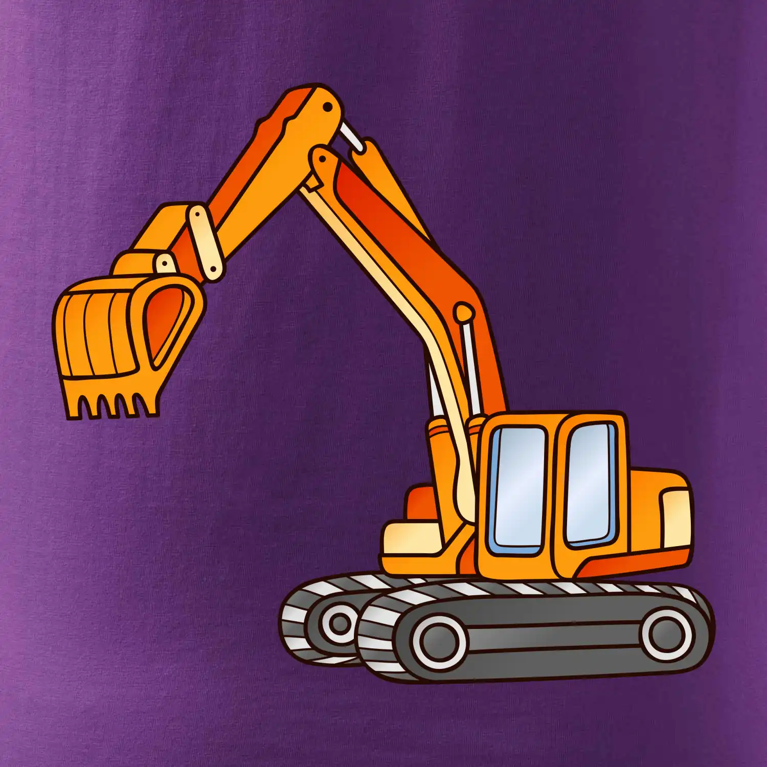 Bagr bez nápisu oranžový