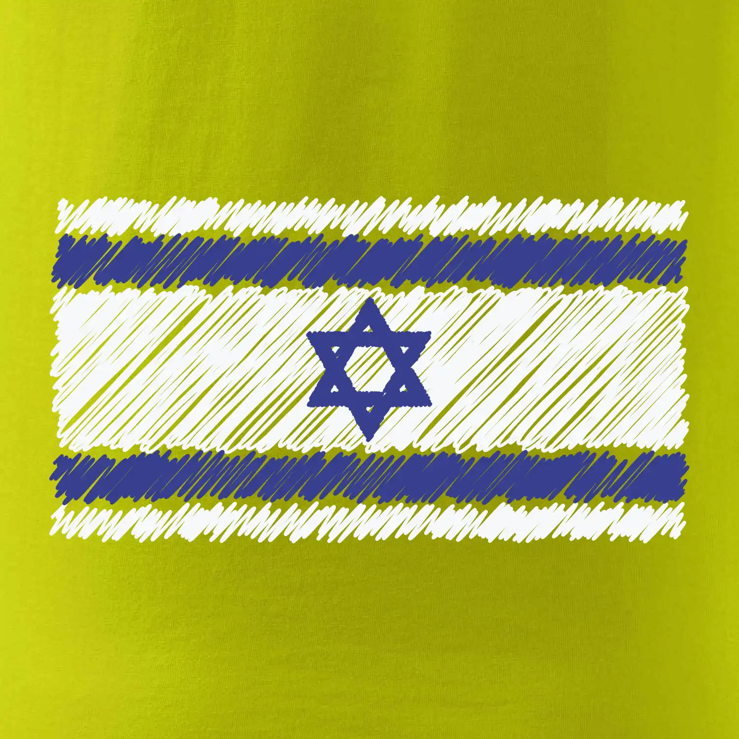 Vlajka Izrael kreslená