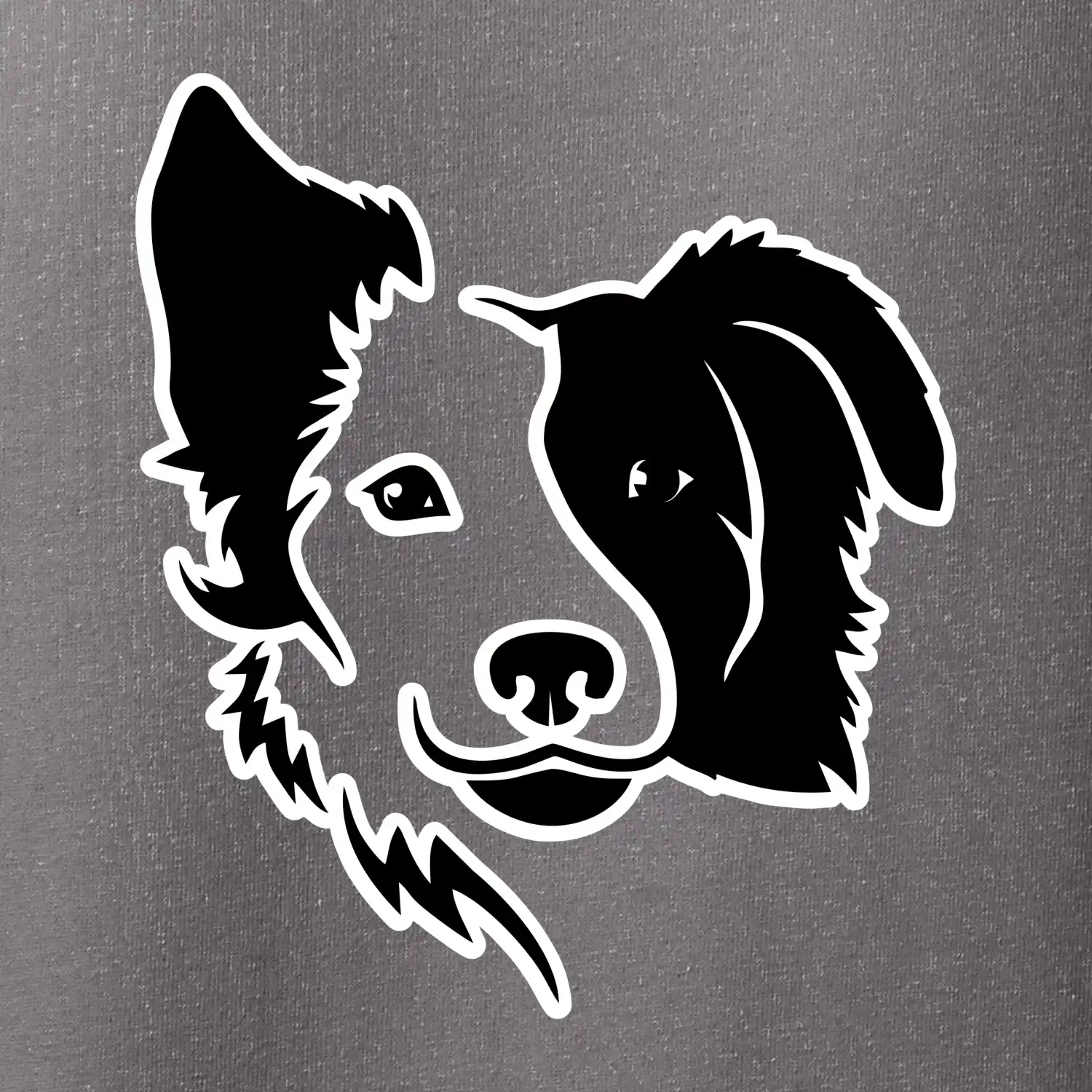 Border kólie obrys hlavy