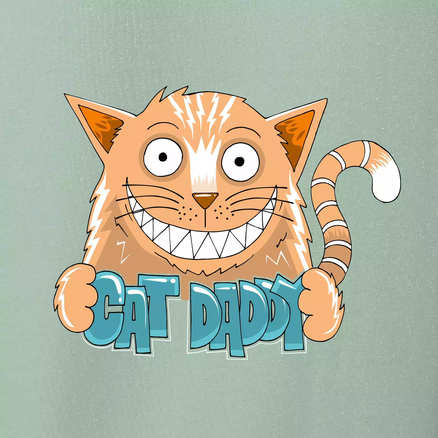 Cat daddy s vyceněnými zuby (Pecka design)