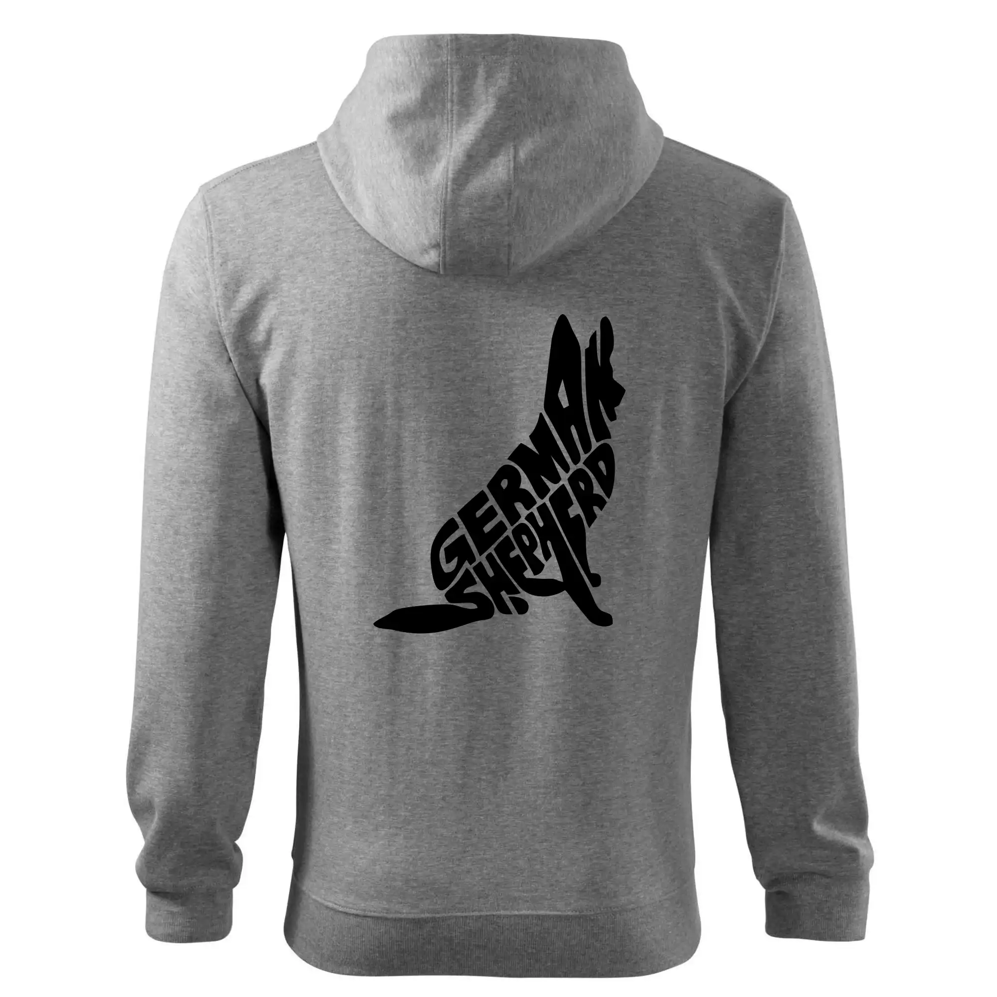 Německý ovčák sedící napis