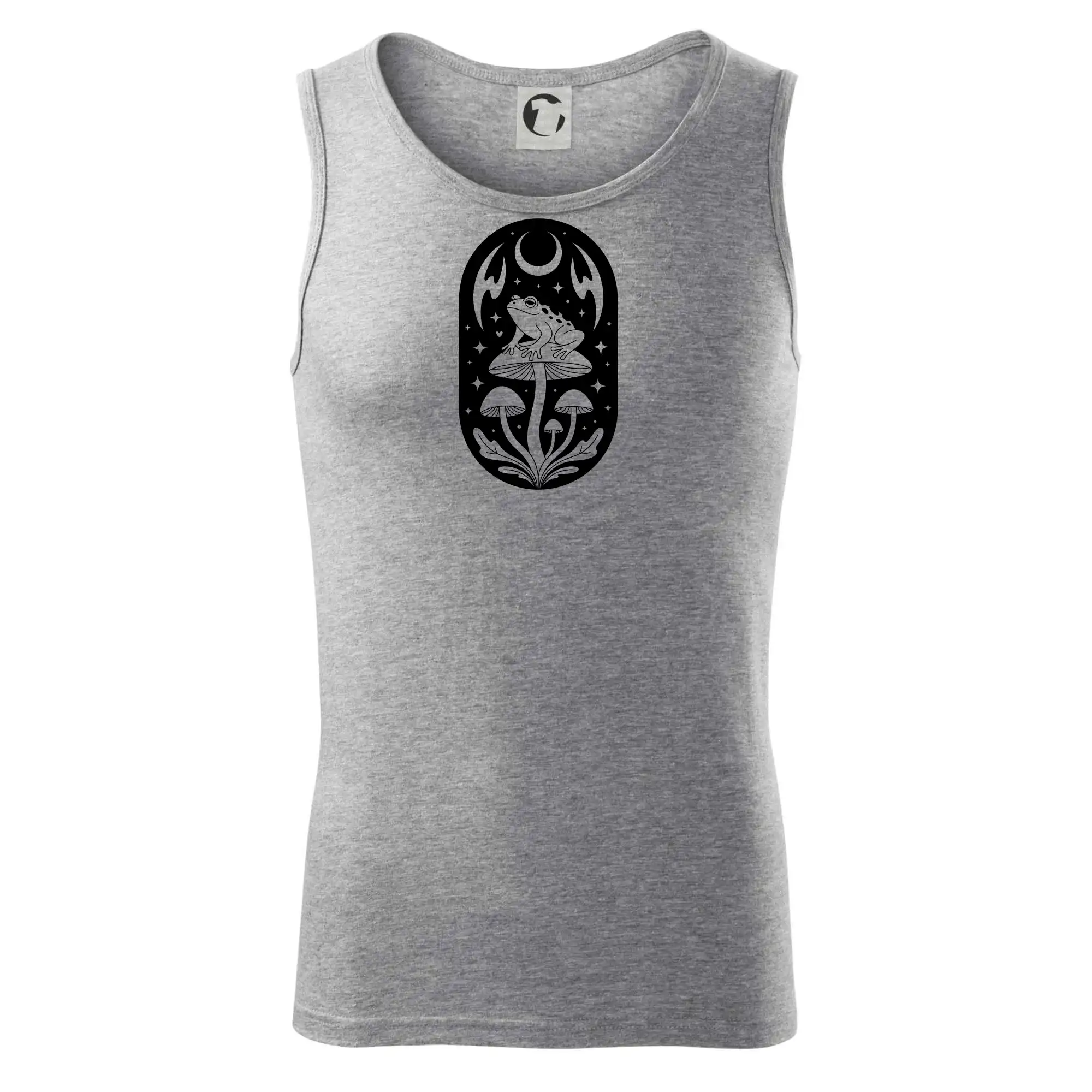 Goblincore černobílá oválná žába