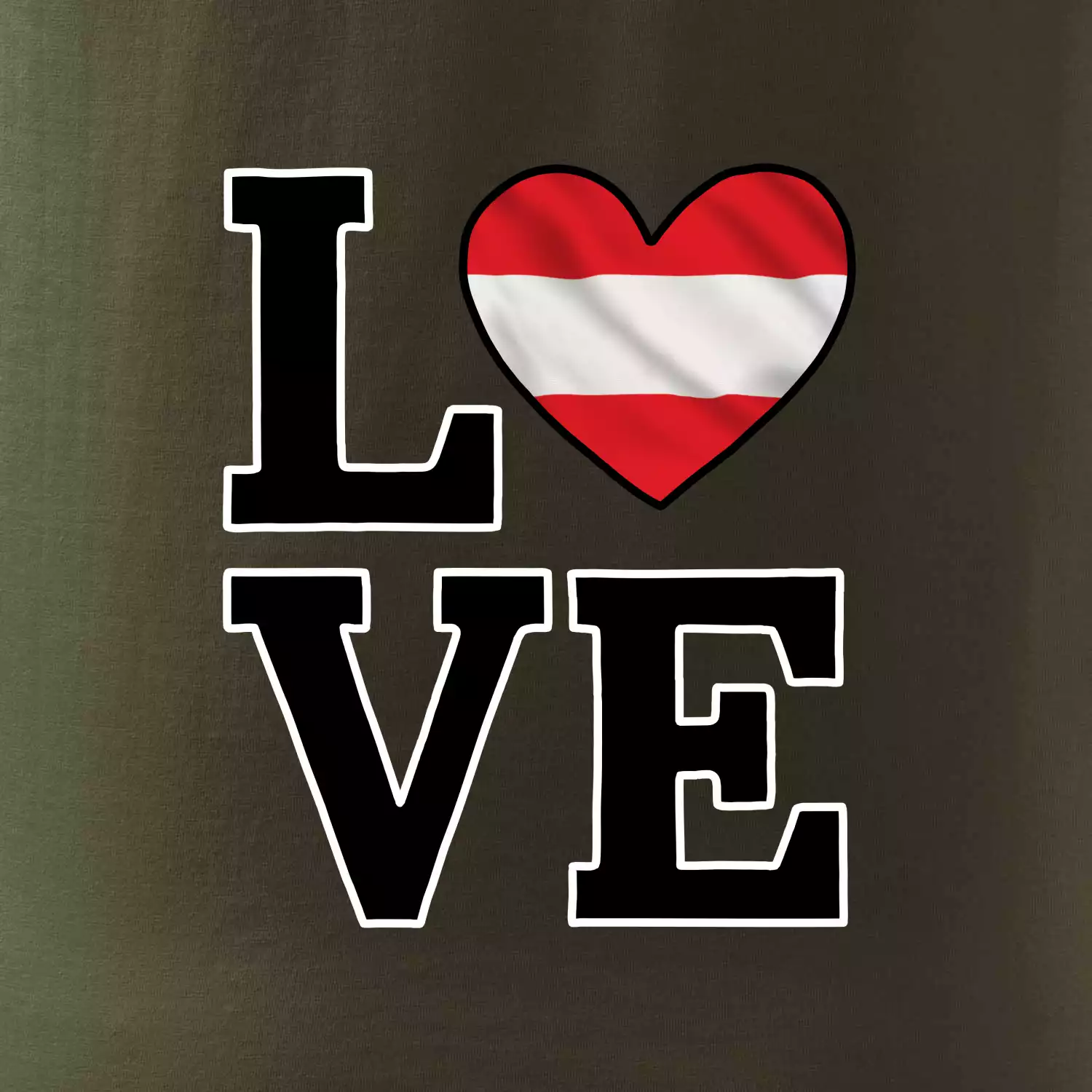 Love Rakouská vlajka