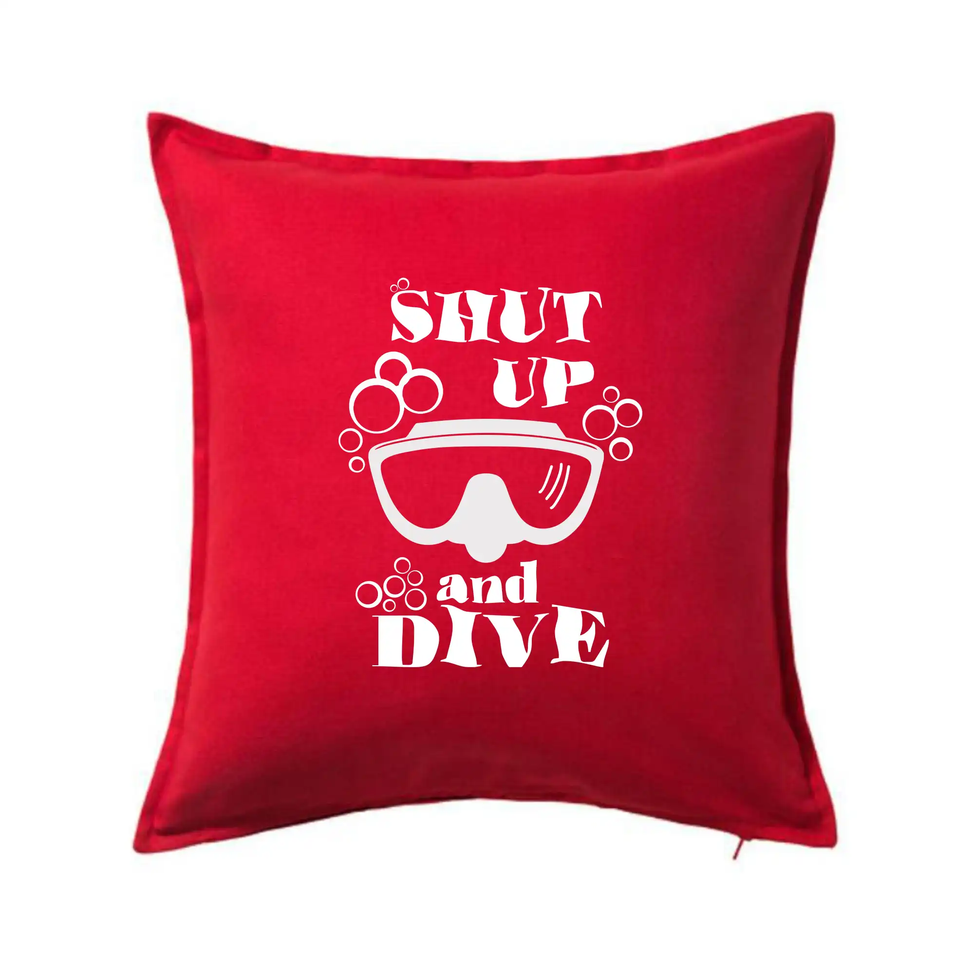 Potápačské tričká - Shut up and dive - Vankúš 50x50
