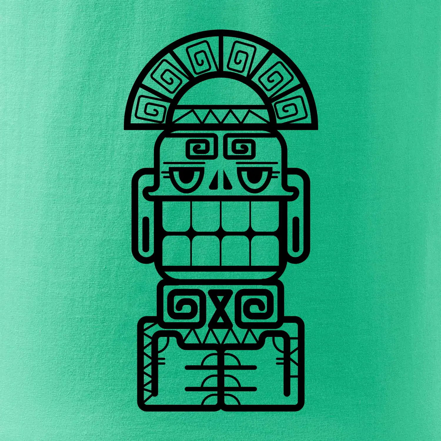 Mayové - socha se zuby