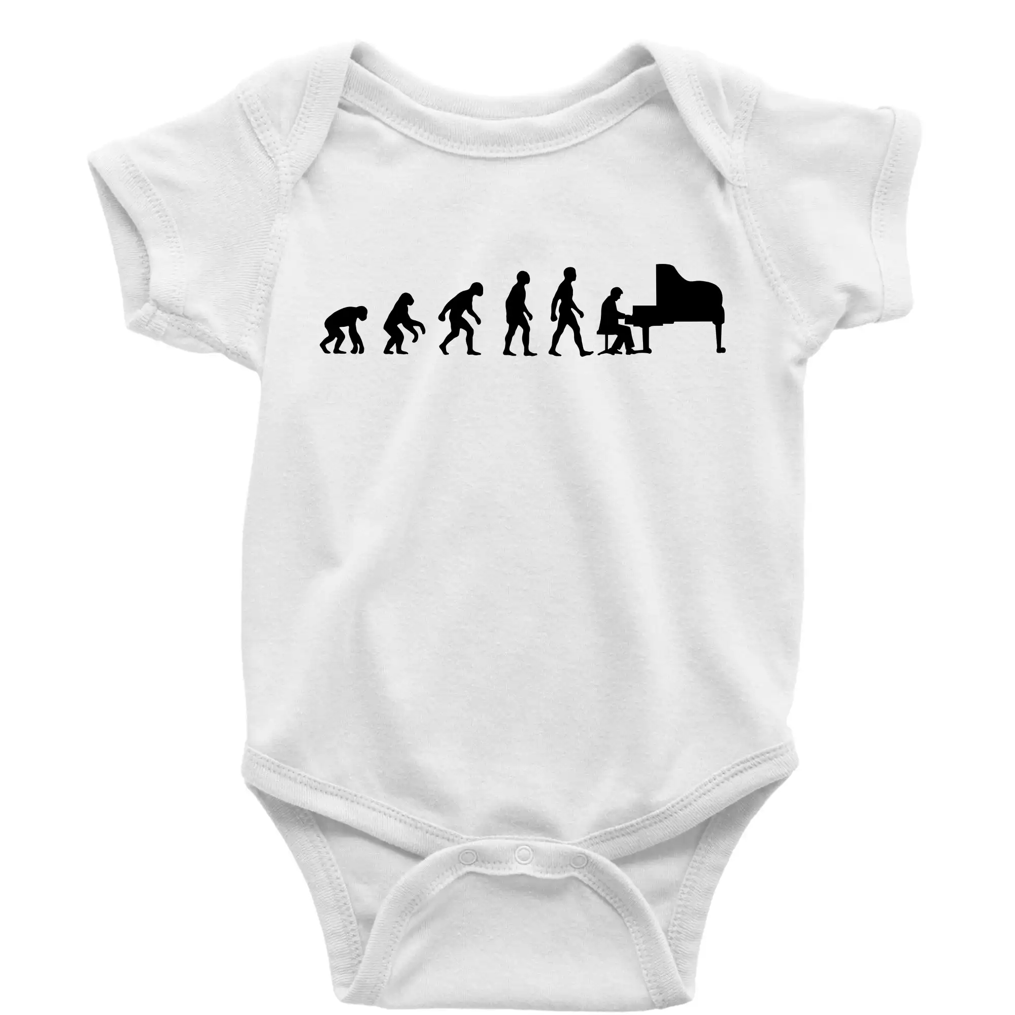 Evoluce piano - Body dojčenské s krátkym rukávom