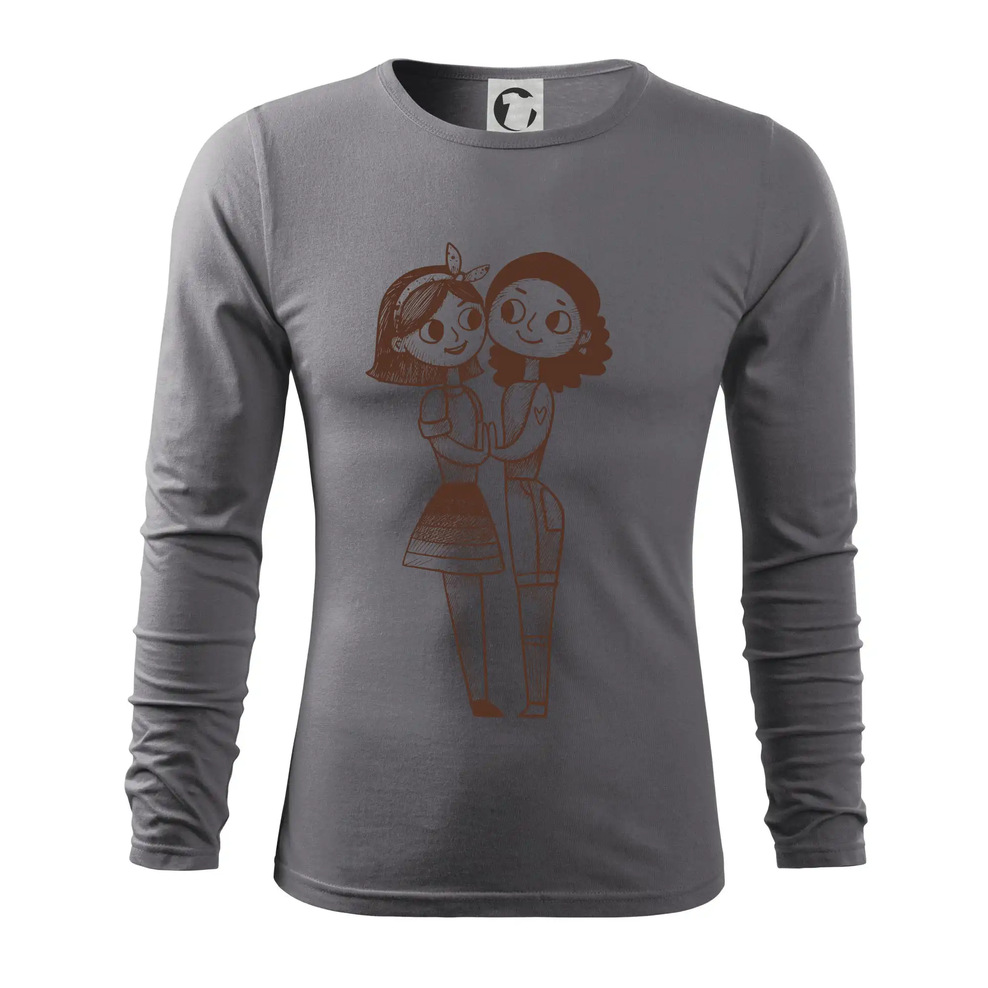 Tričká pre LGBT a Queer komunitu - Lesbický pár - Tričko s dlhým rukávom FIT-T long sleeve