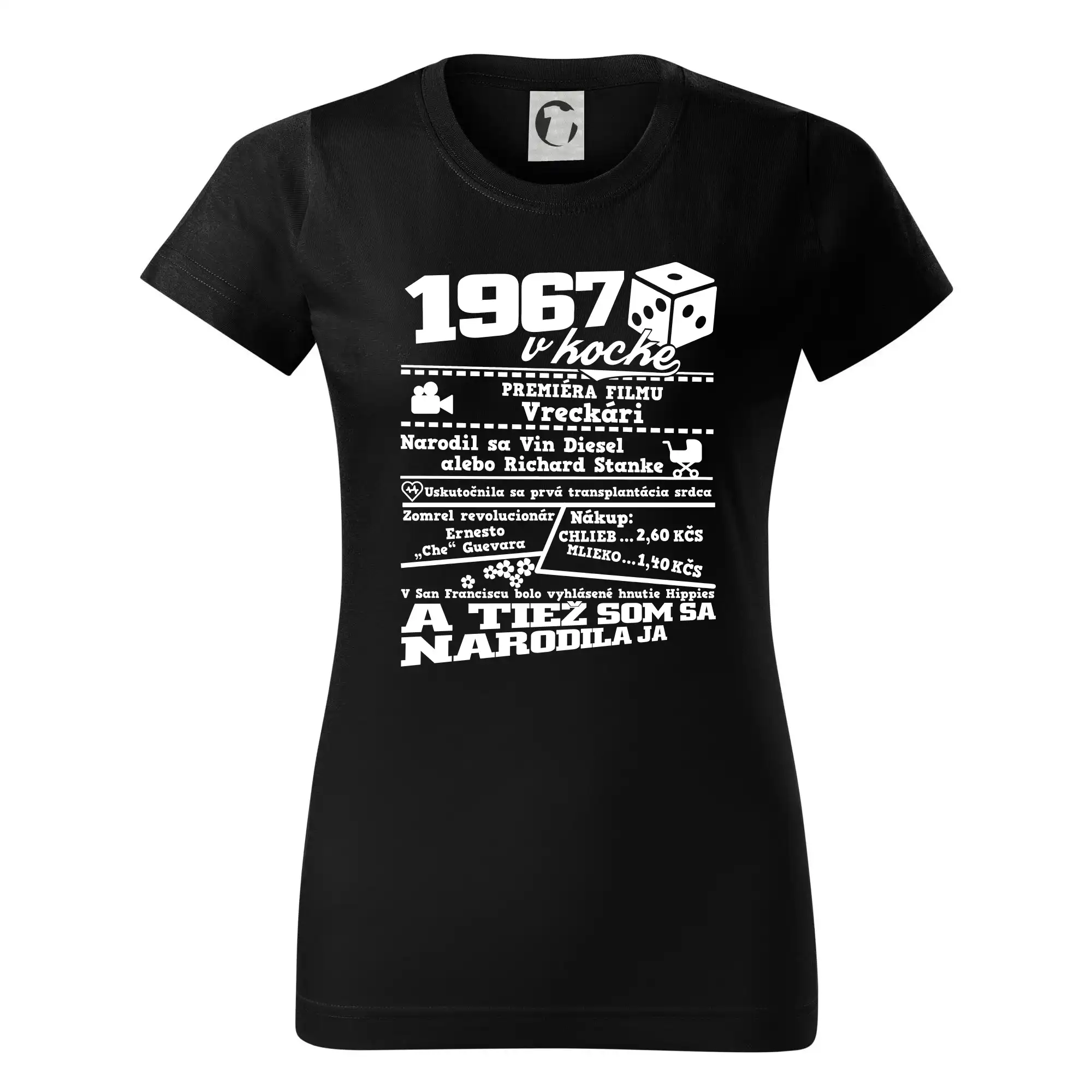 1967 v kocke - Dámske tričko basic - ľahko voľnejšie a dlhšie