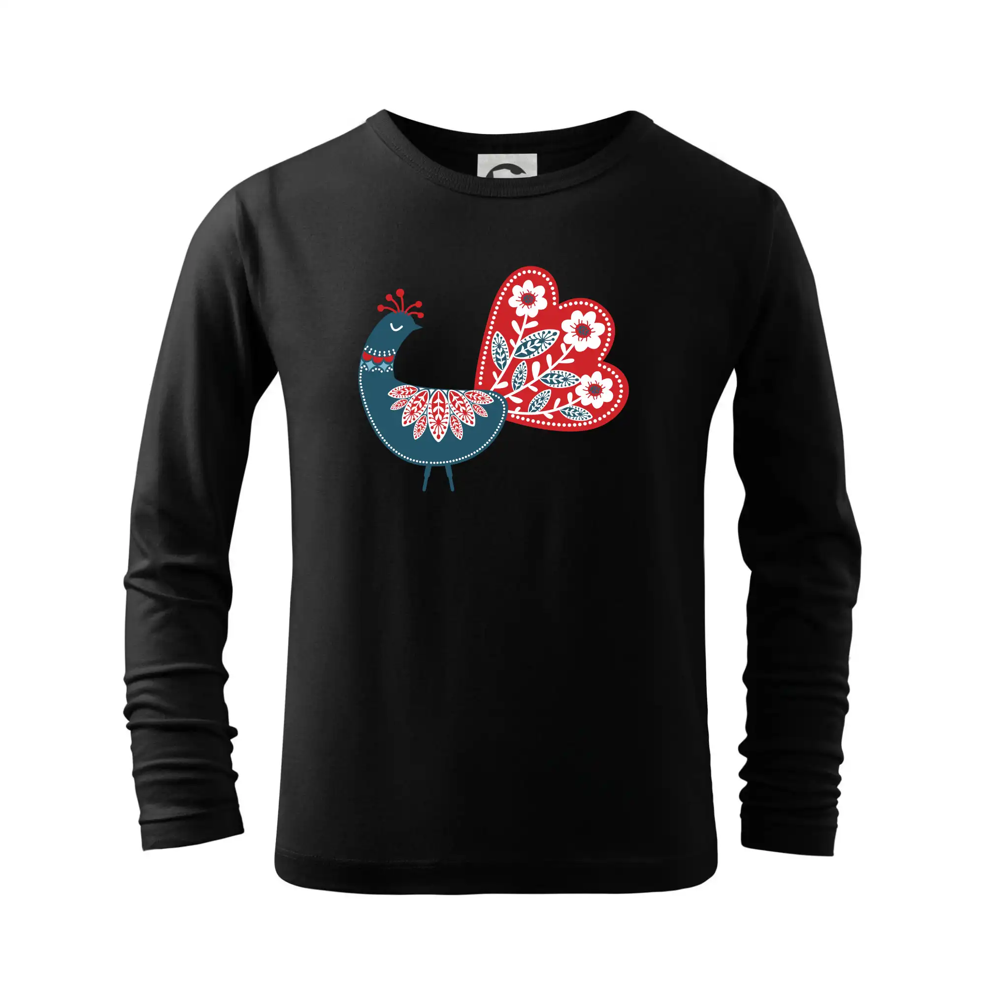 Folklór - Folklór - páv modrý - Tričko detské Long Sleeve