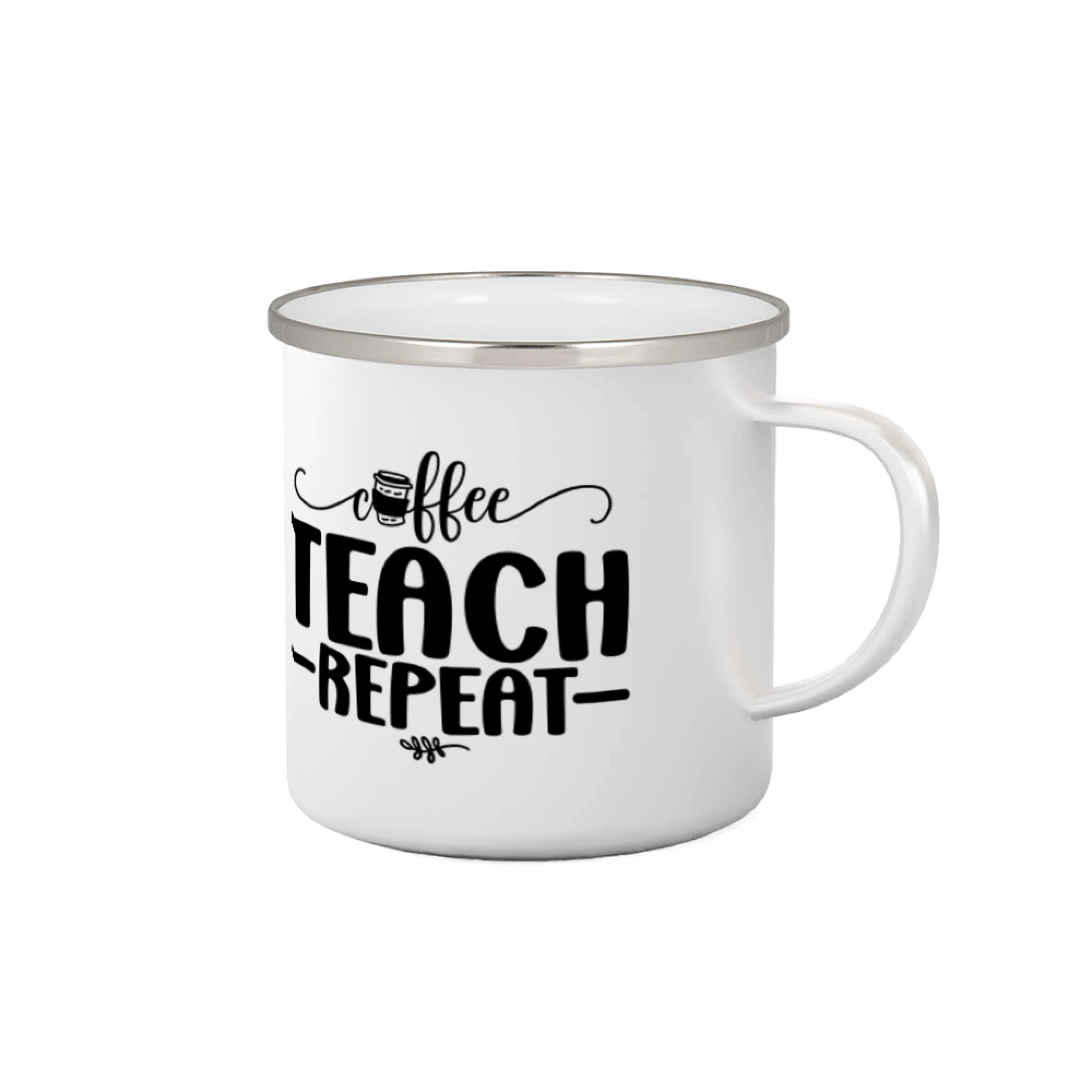 Učiteľské tričká - Coffee teach repeat - Plecháčik