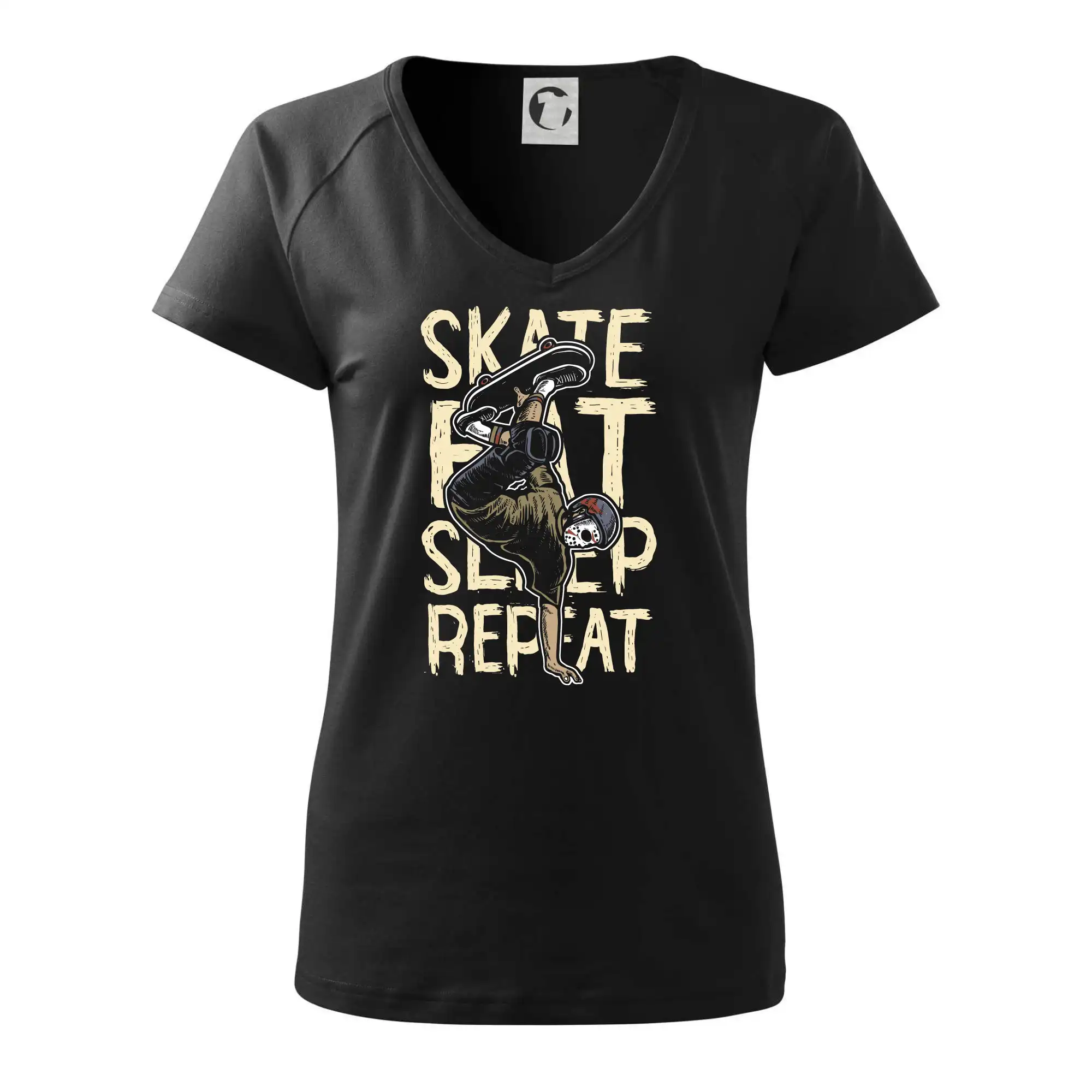 Longboard a Skatebord - Skate Eat Sleep Repeat - Tričko dámske Dream