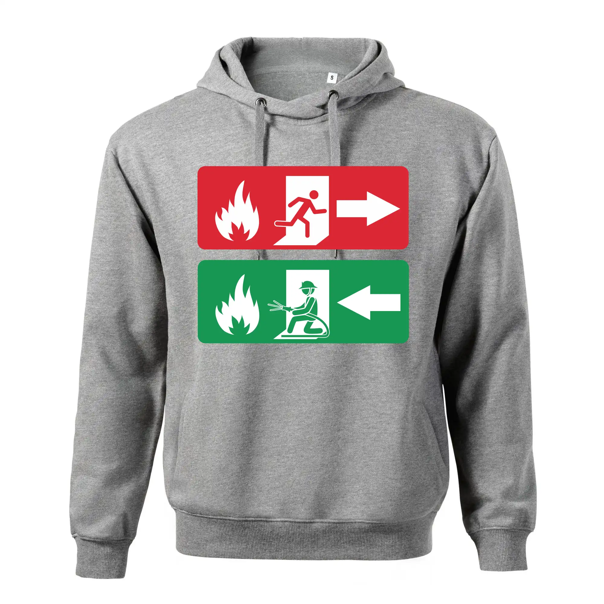 Lidé utíkají, hasiči přibíhají