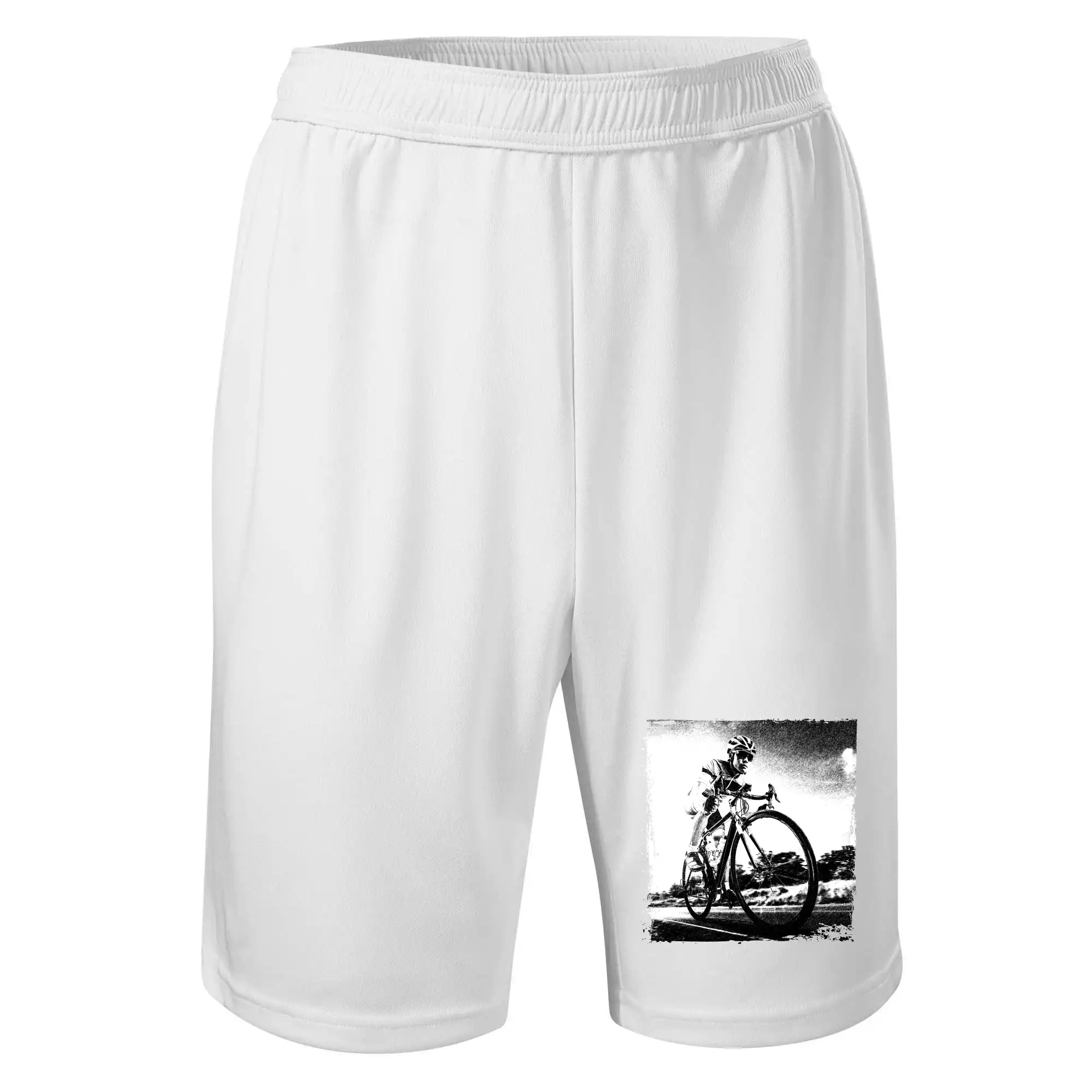 Cyklista černobílá cesta