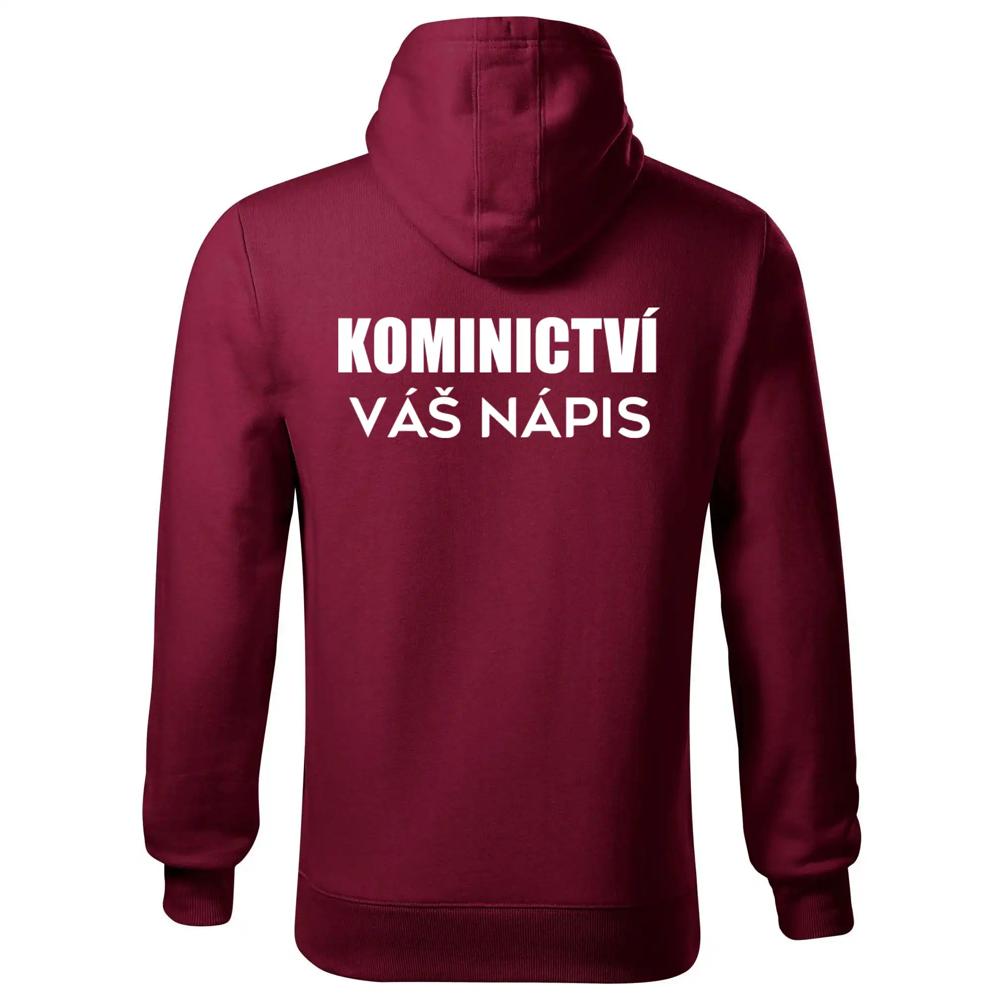 Kominík logo + nápis na zádech