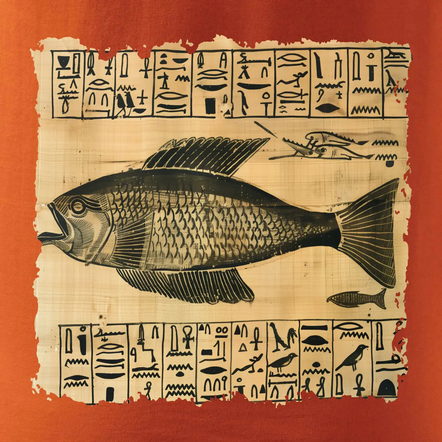Egyptské hieroglyfy ryba