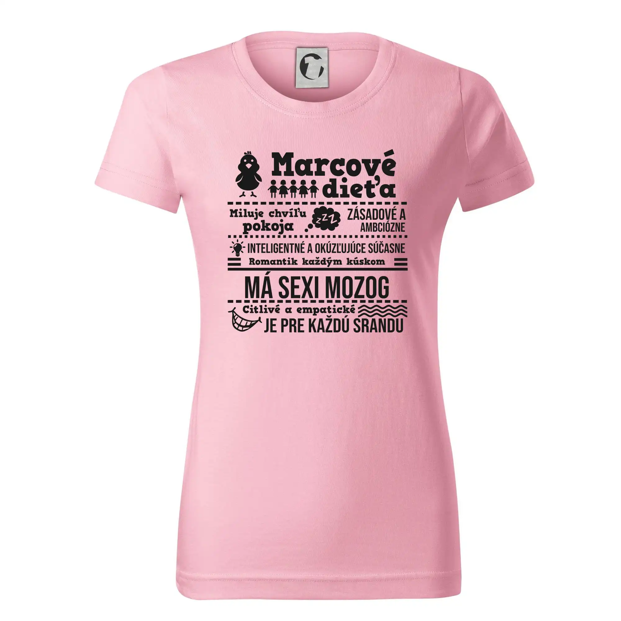 Tričká pre narodených v marci - Narodeniny Marec - Dámske tričko basic - ľahko voľnejšie a dlhšie